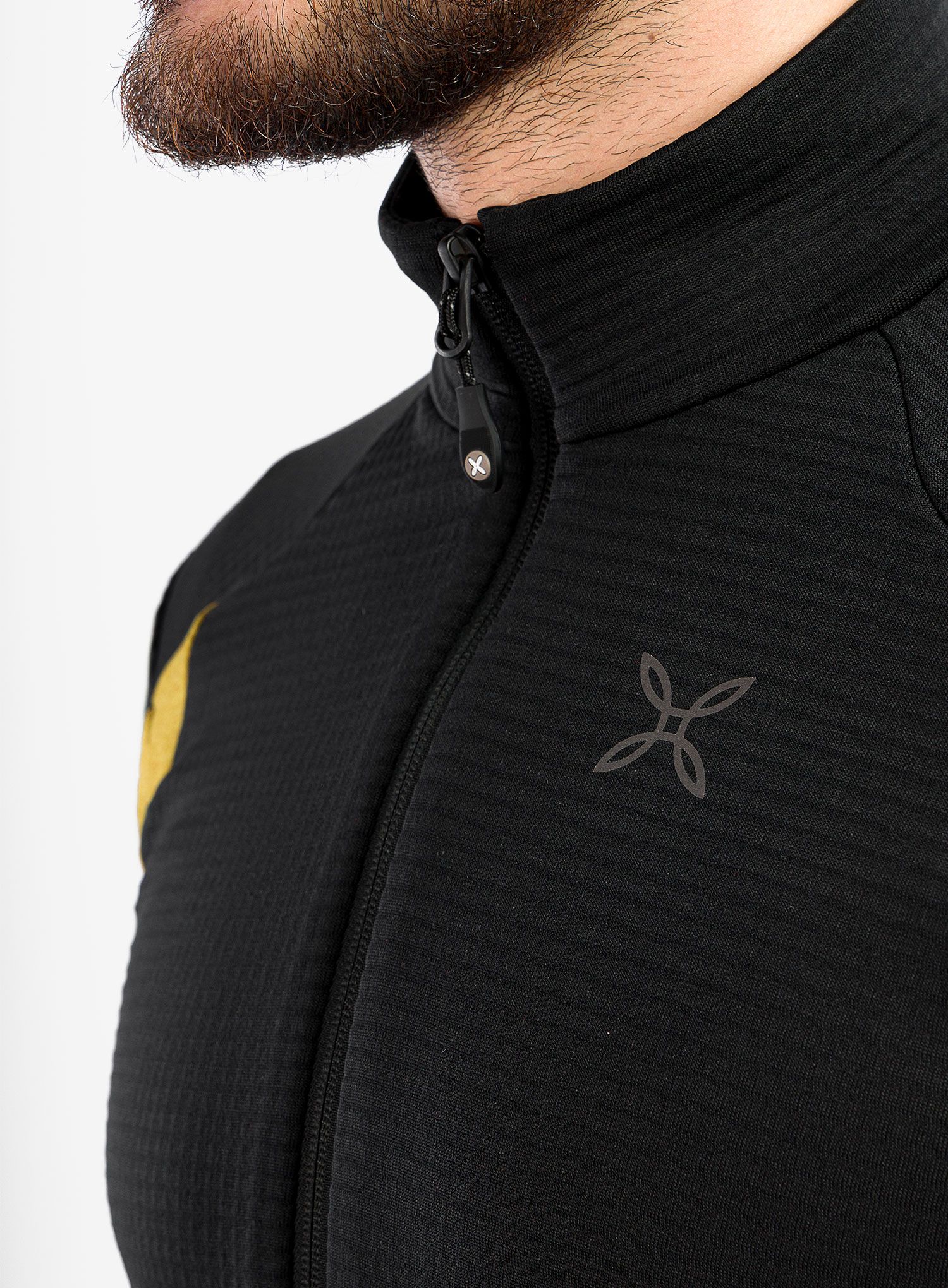 Fleece mikina pánská Montura Stretch Color Jacket - black/gold