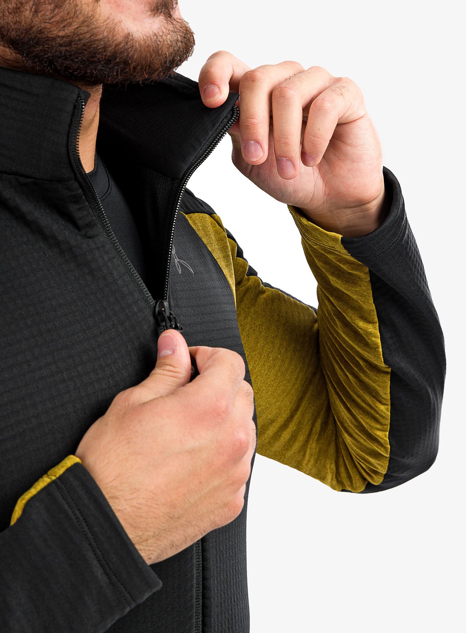 Fleece mikina pánská Montura Stretch Color Jacket - black/gold
