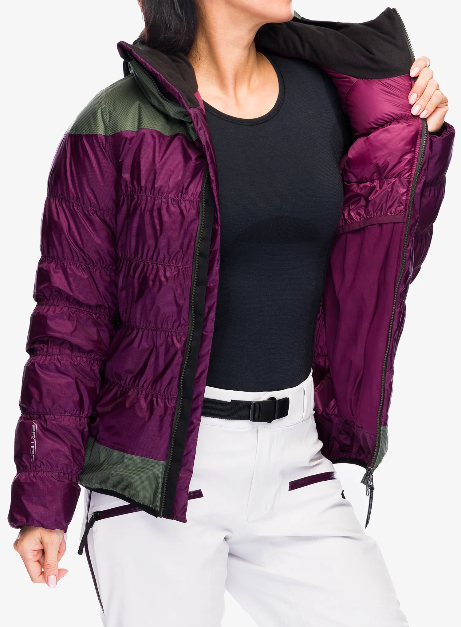 Dámská péřová bunda Montura Summit 2.0 Duvet - wine red/sage green