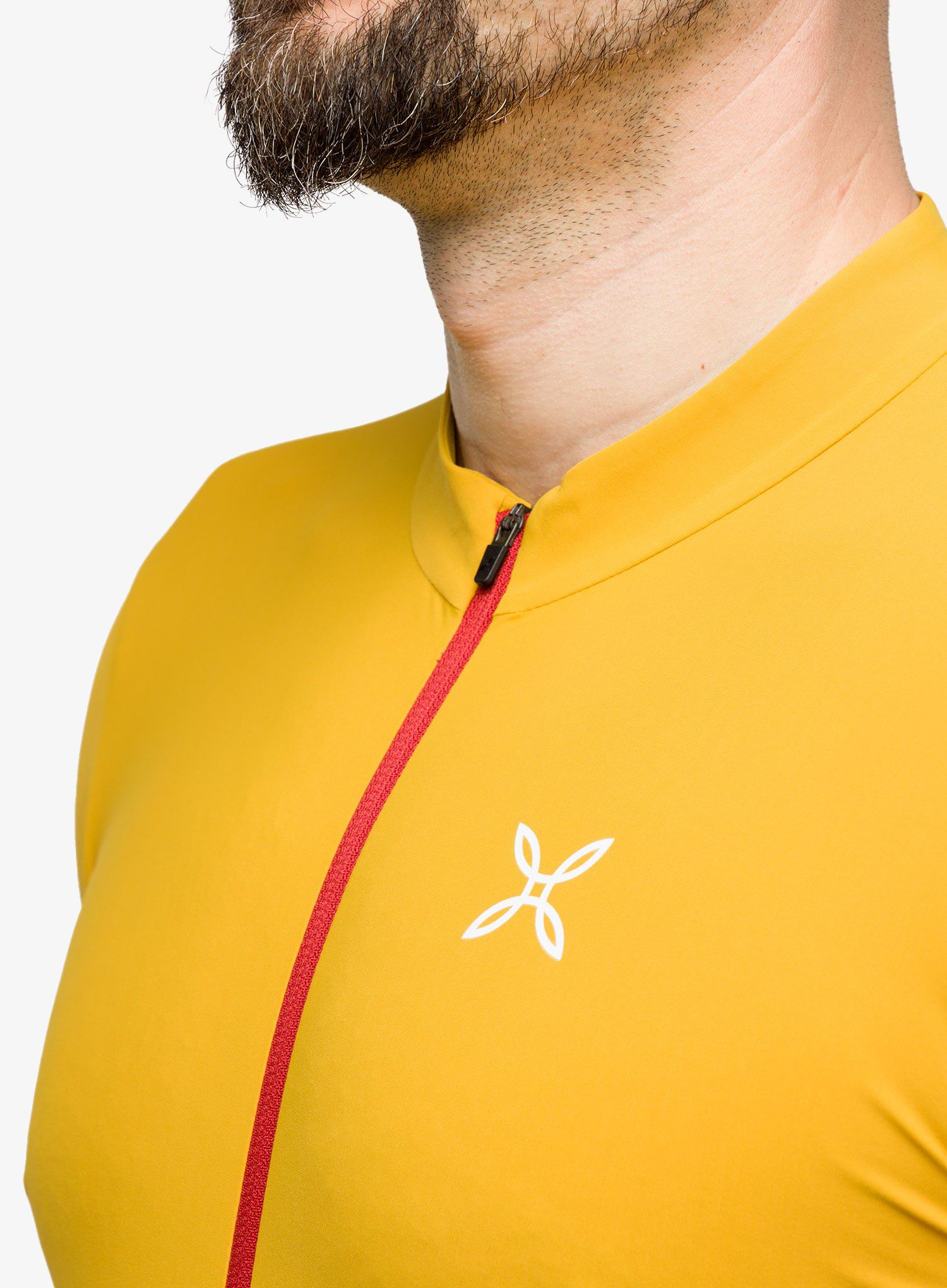 Cyklistické triko Montura Terra Full Zip T-shirt - warm gold/tobacco