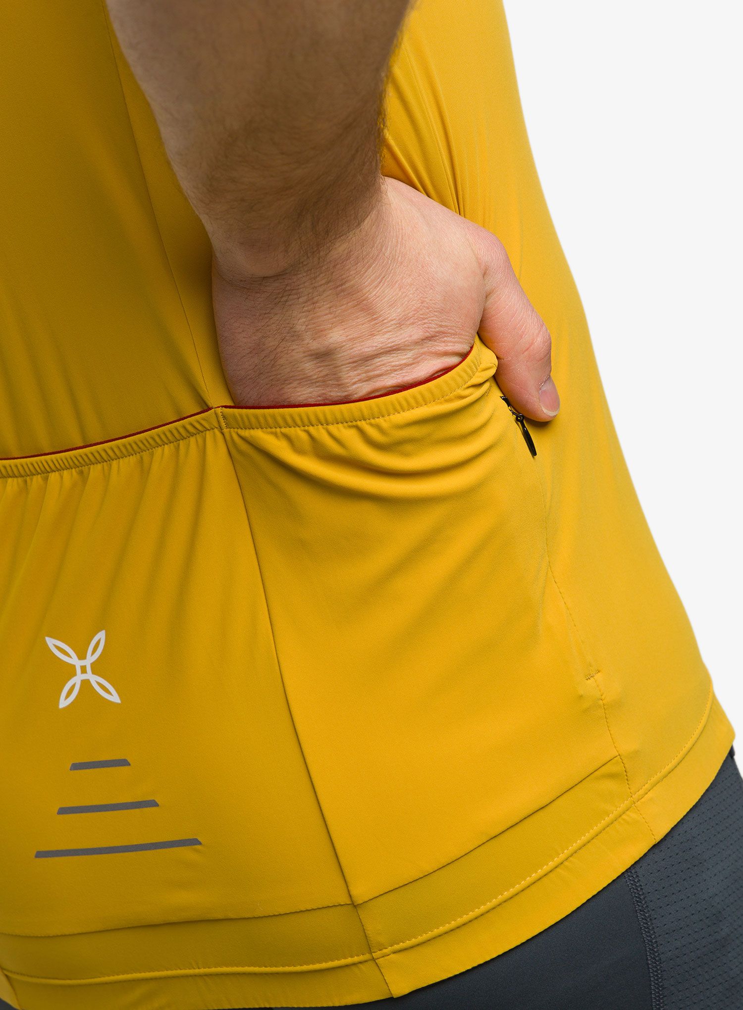 Cyklistické triko Montura Terra Full Zip T-shirt - warm gold/tobacco