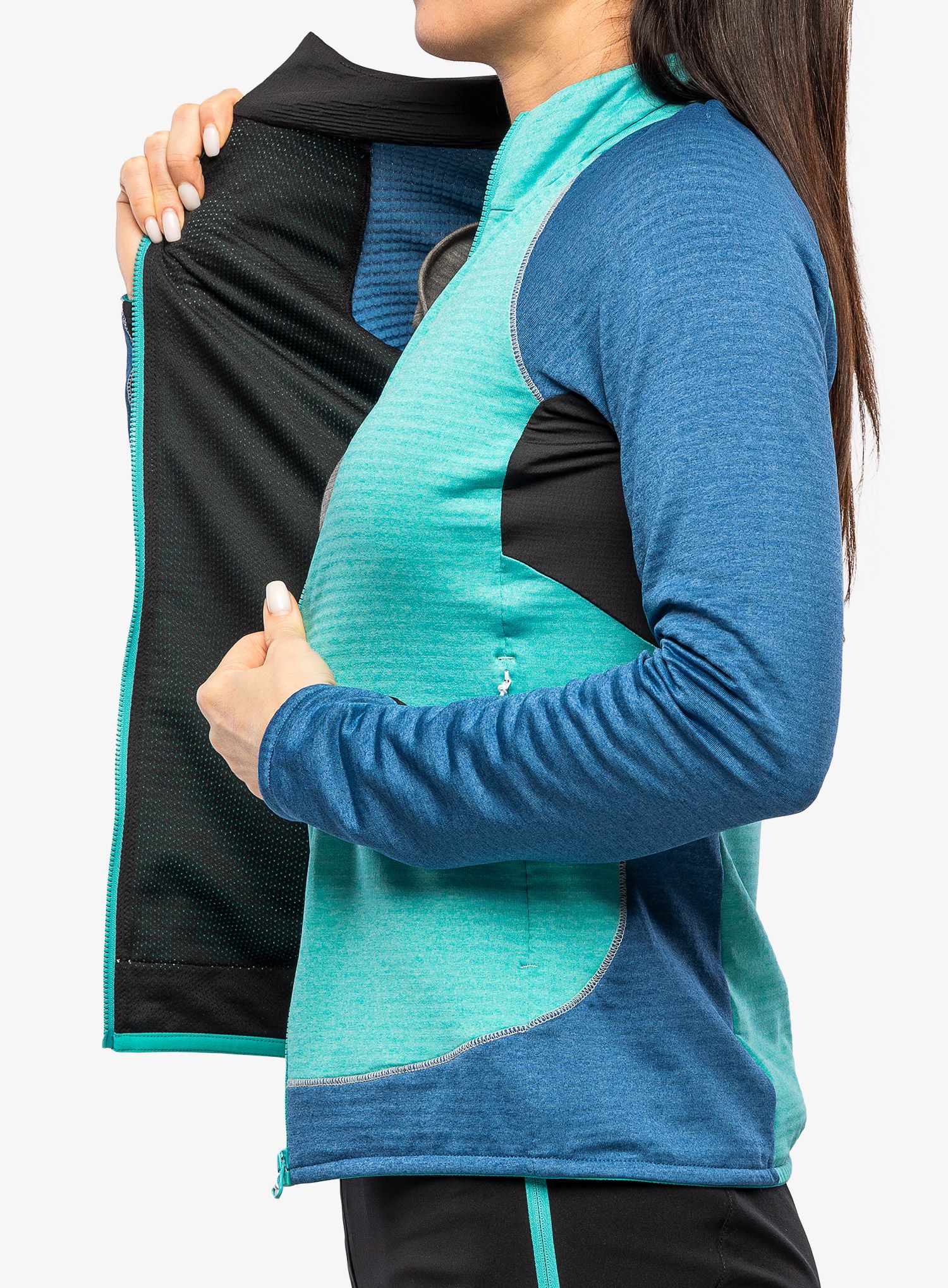 Dámská mikina na zip Montura Thermal Color Maglia - care blue/deep blue