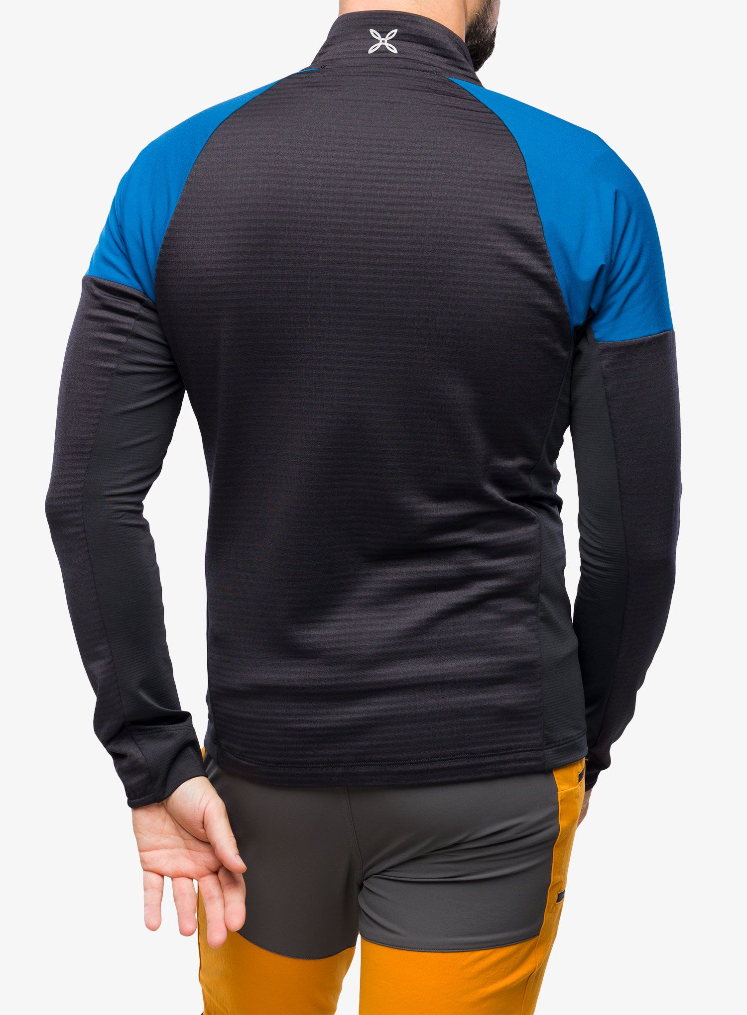 Mikina bez kapuce Montura Thermal Grid 2 Anorak - black/deep blue
