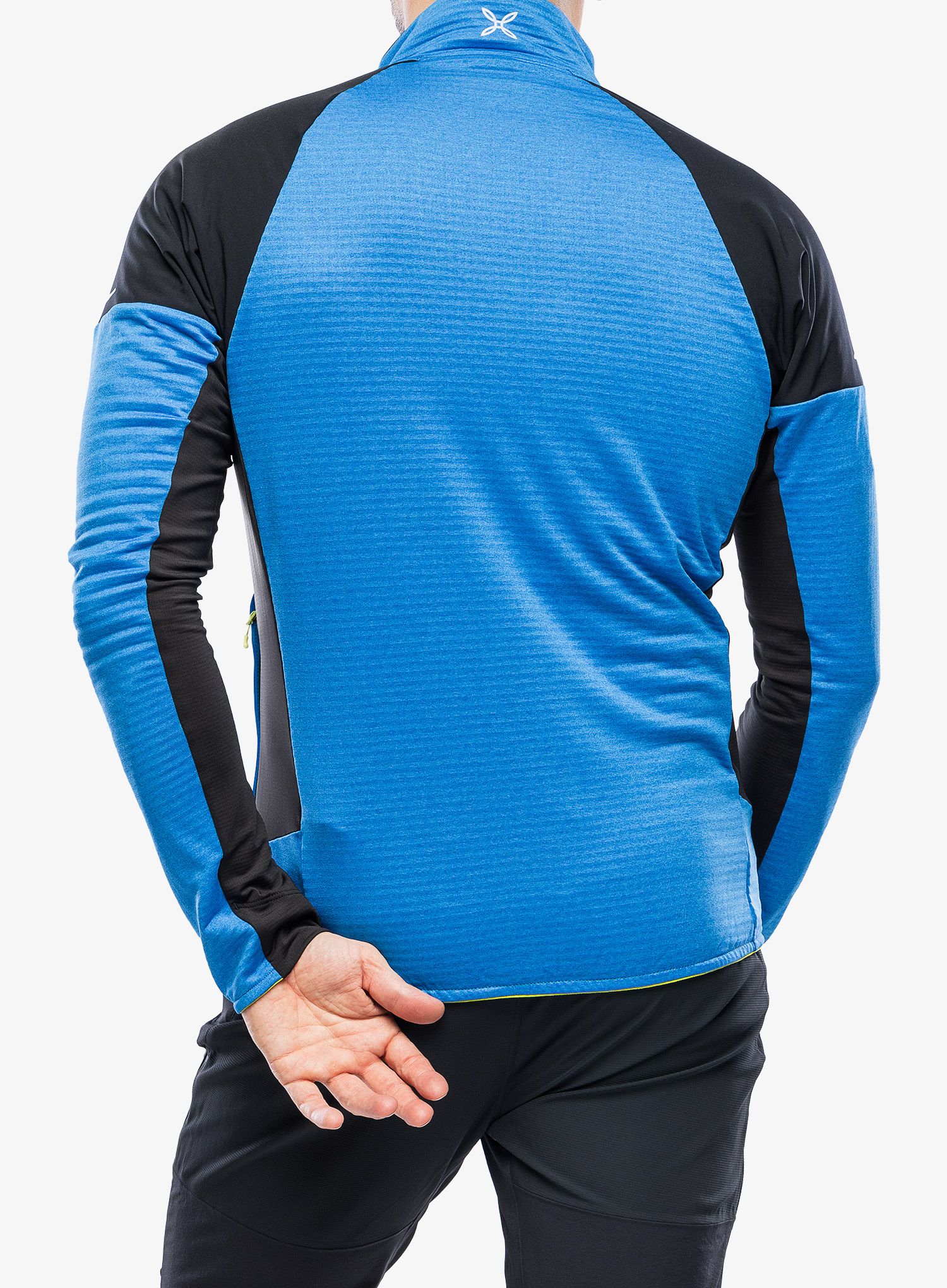 Pánská mikina Montura Thermal Grid 2 Maglia - bright blue/lime green