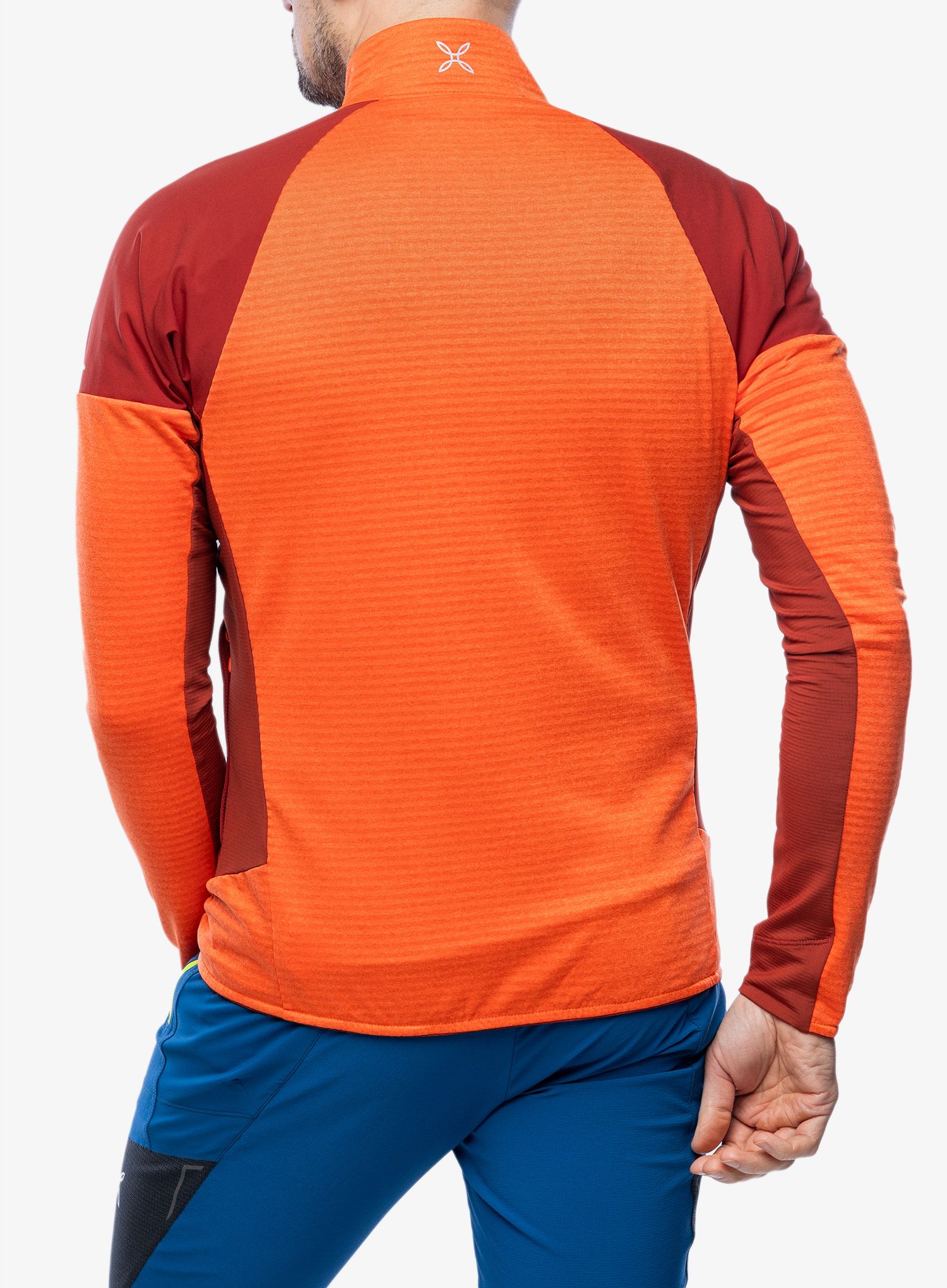 Mikina bez kapuce Montura Thermal Grid 2 Maglia - bright orange/tobacco