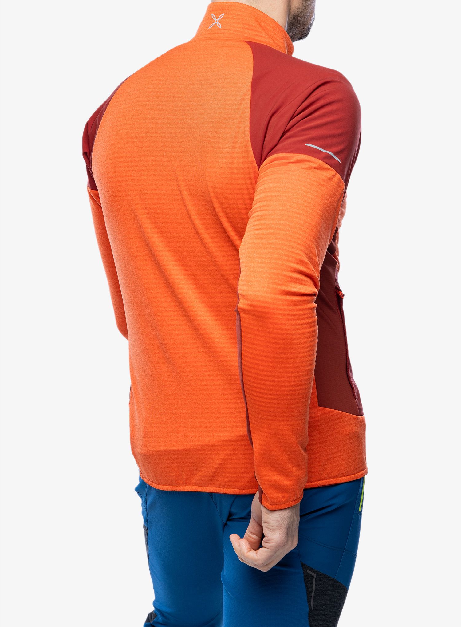 Mikina bez kapuce Montura Thermal Grid 2 Maglia - bright orange/tobacco