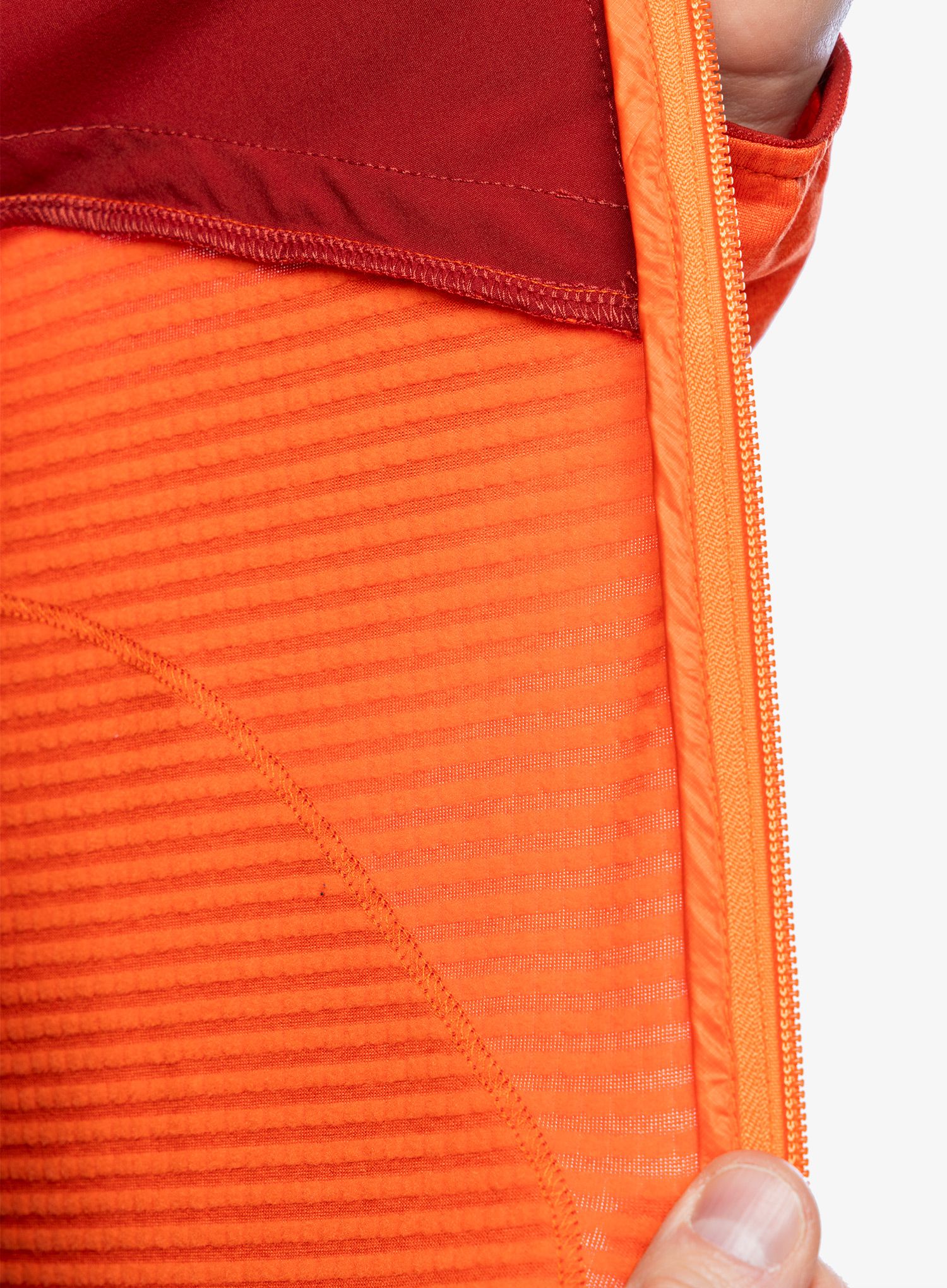 Mikina bez kapuce Montura Thermal Grid 2 Maglia - bright orange/tobacco