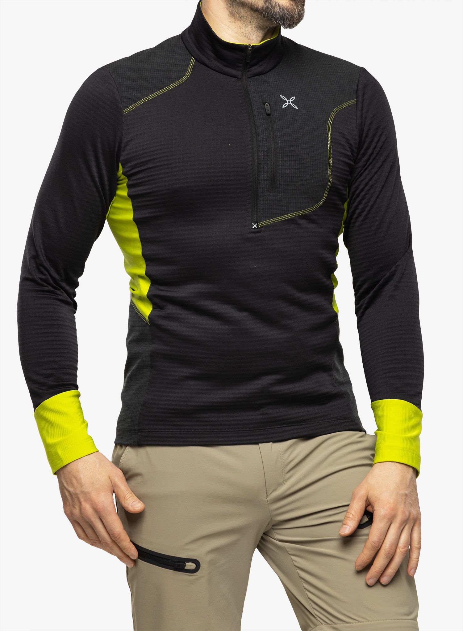 Horolezecká bunda Montura Thermal Grid Anorak - black/green