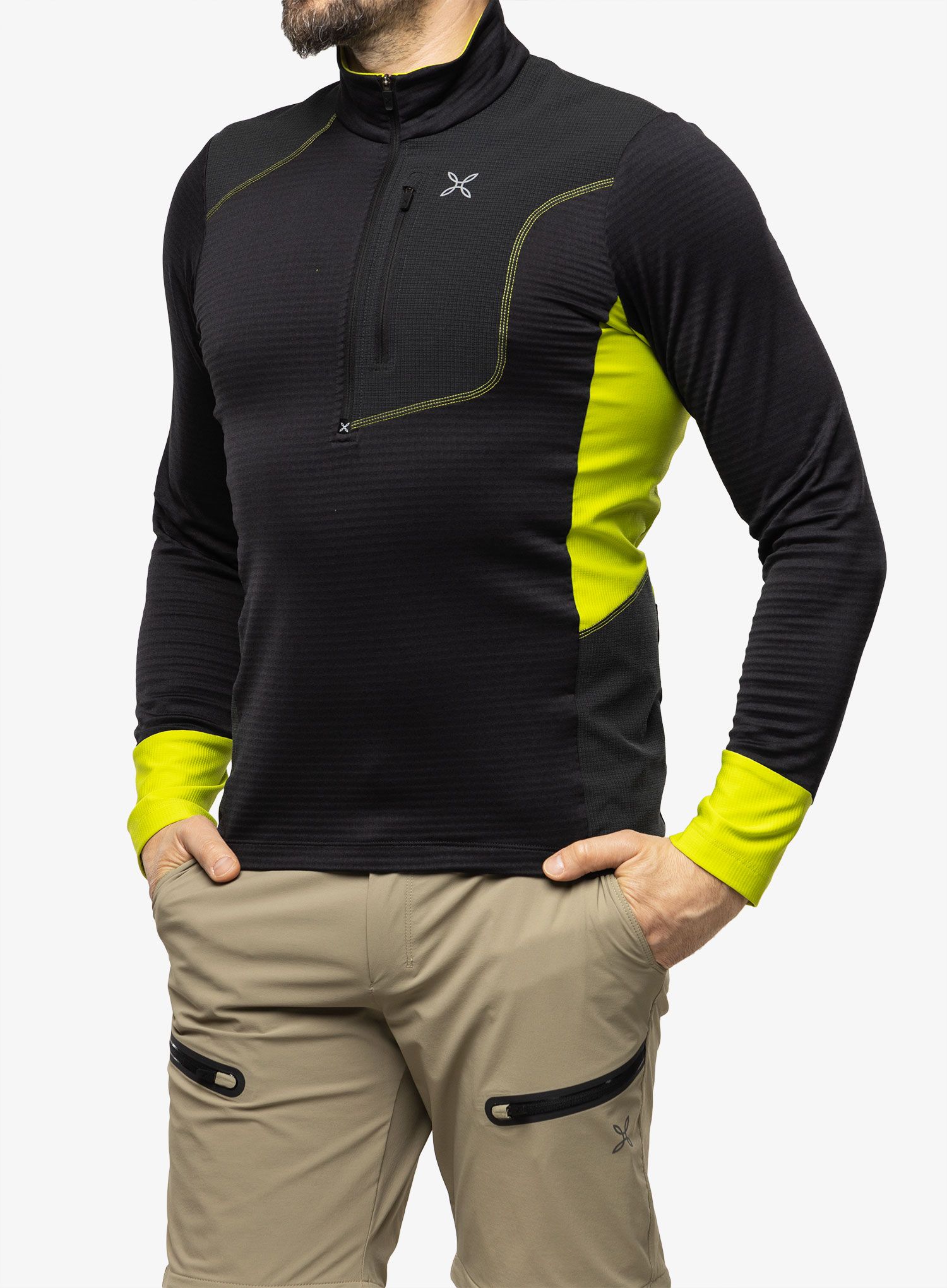 Horolezecká bunda Montura Thermal Grid Anorak - black/green