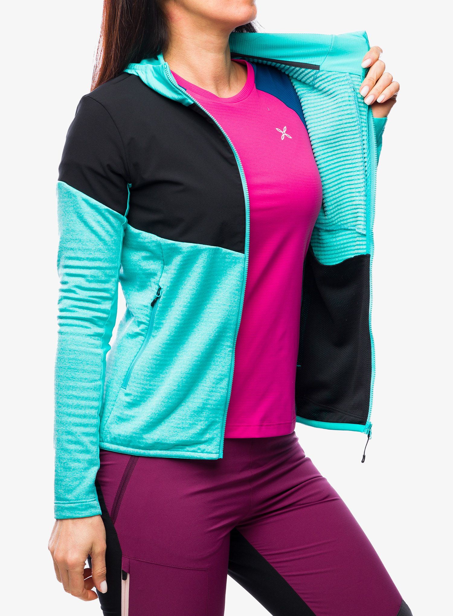 Dámská mikina na zip Montura Thermalgrid Pro 2 Maglia - light blue