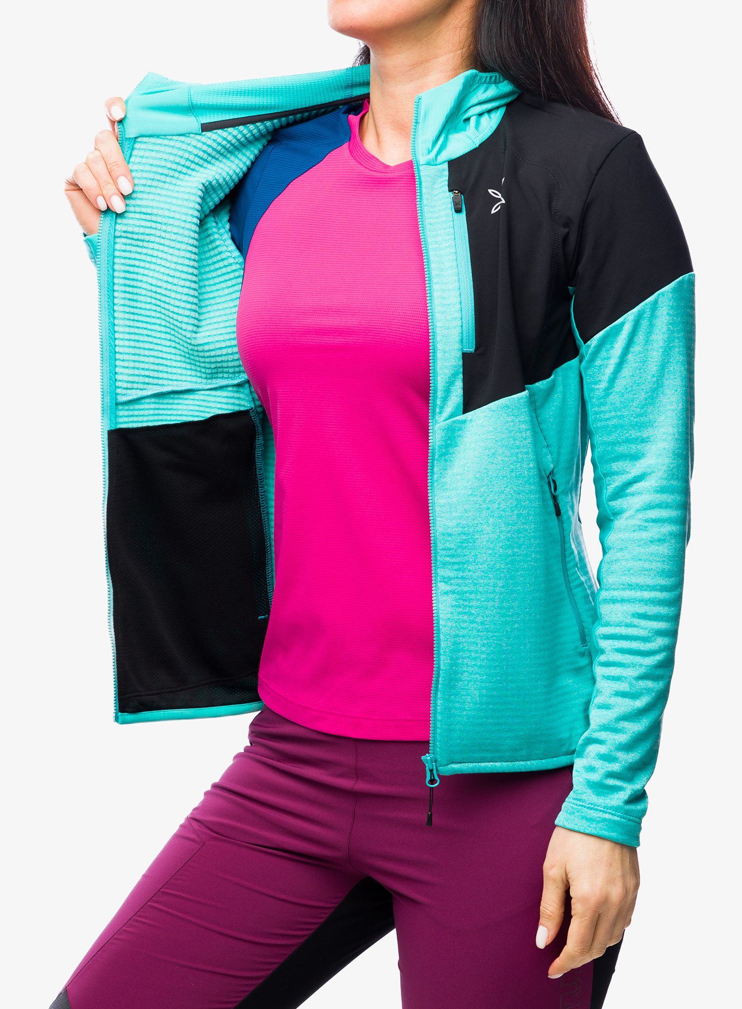 Dámská mikina na zip Montura Thermalgrid Pro 2 Maglia - light blue