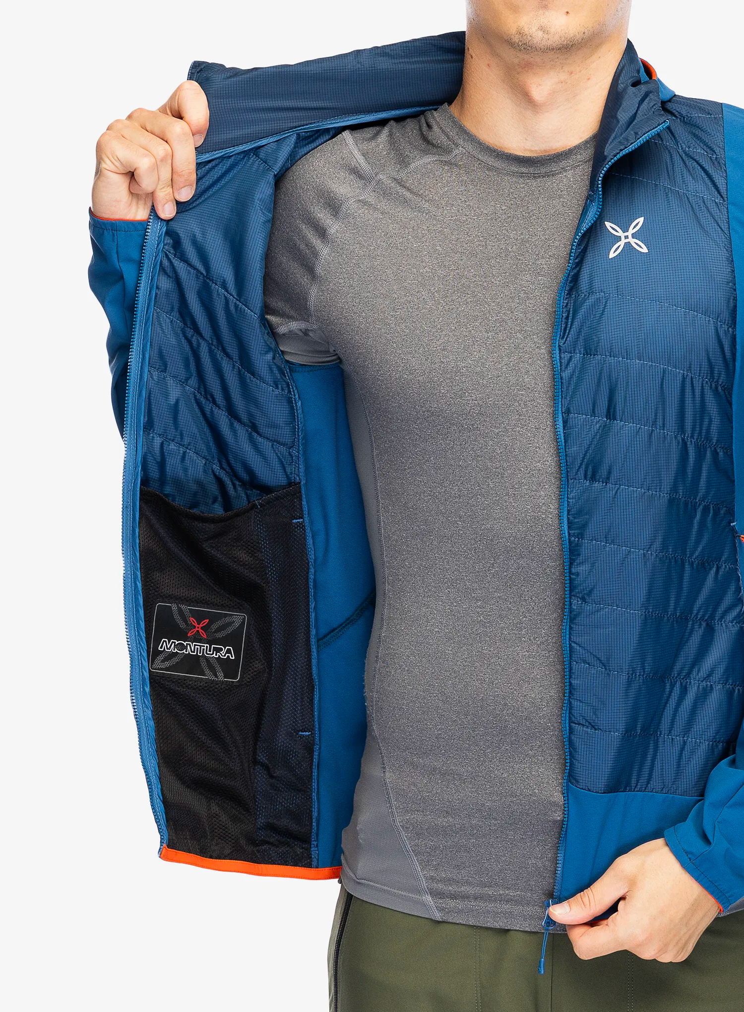 Hybridní bunda Montura Trace Hybrid Jacket - deep blue/orange