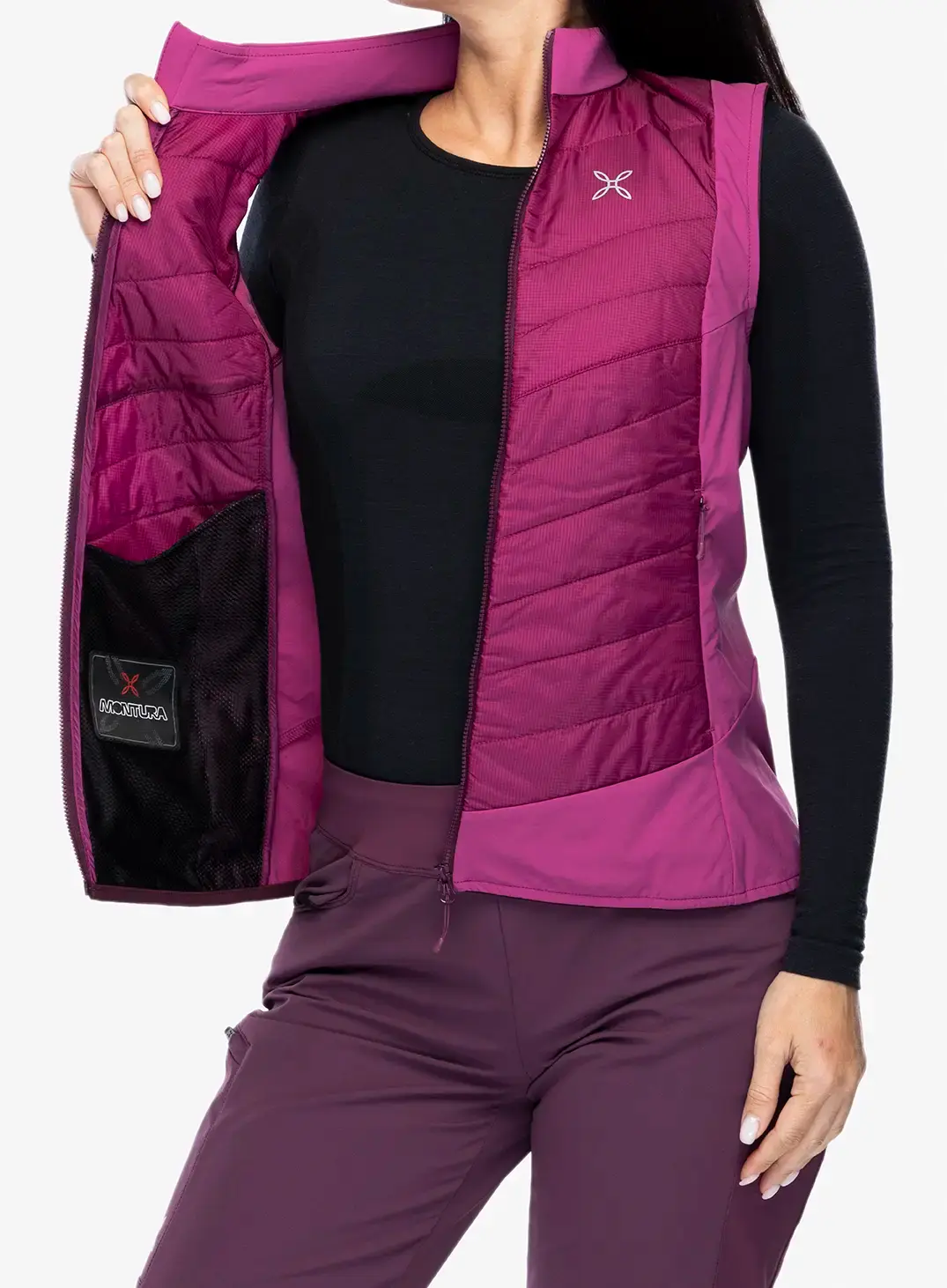 Vesta dámská Montura Trace Hybrid Vest - baton rouge/wine red