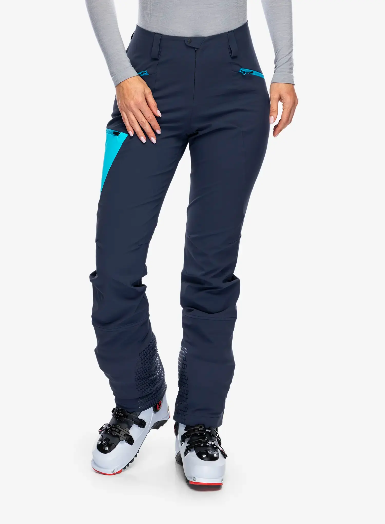 Softshellové kalhoty dámské Montura Trace Light Pants - graphite blue/turquoise