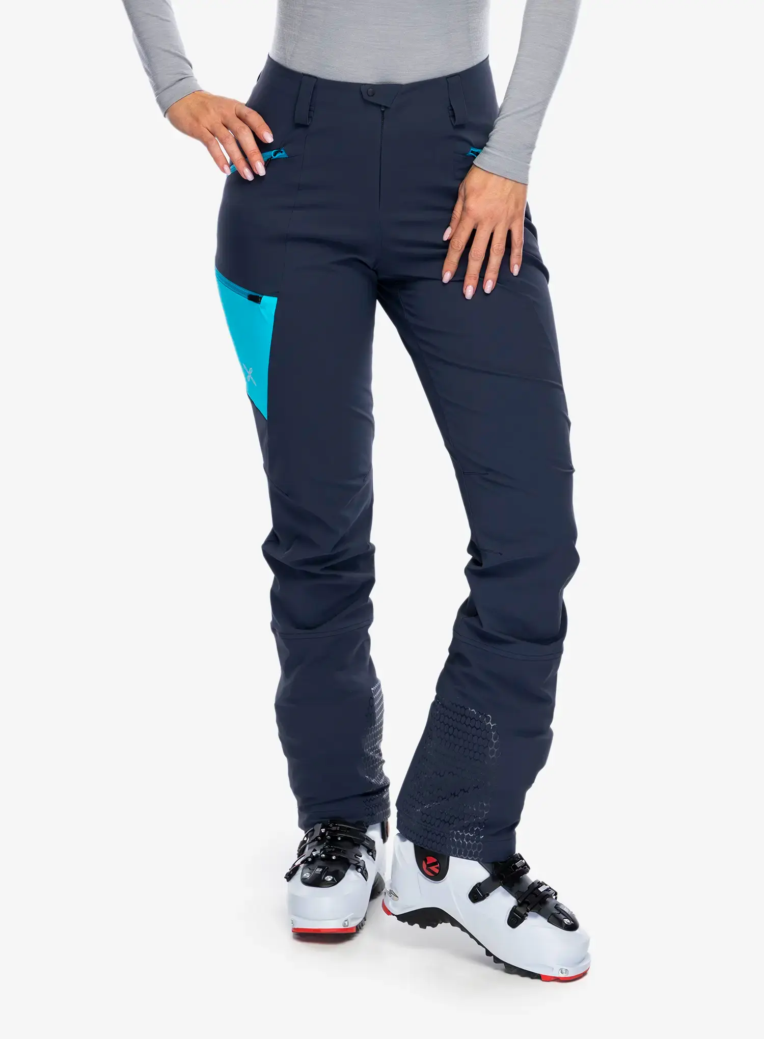Softshellové kalhoty dámské Montura Trace Light Pants - graphite blue/turquoise