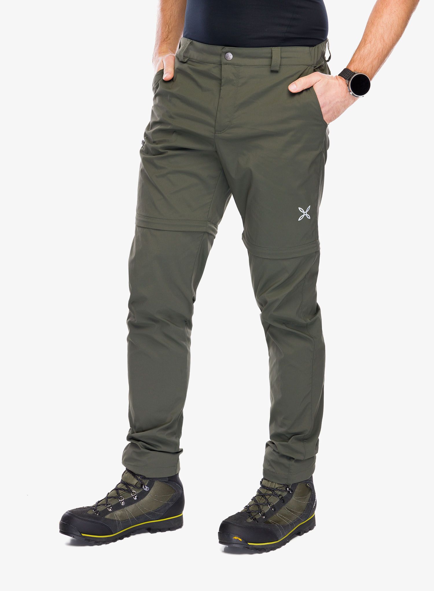 Turistické kalhoty Montura Valbruna Zip Off Pants - sage green