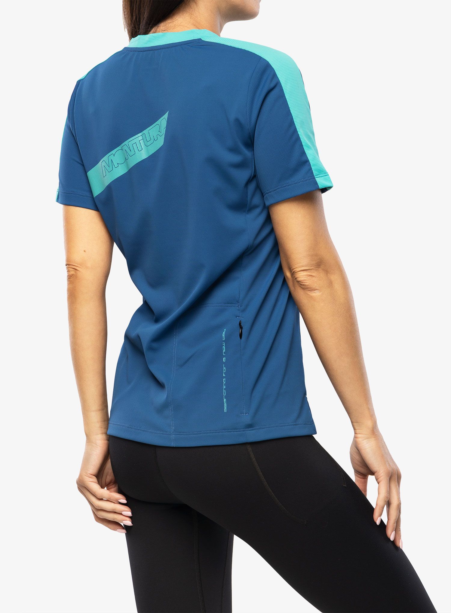Dámské cyklistické triko Montura Way T-shirt - deep blue/care blue