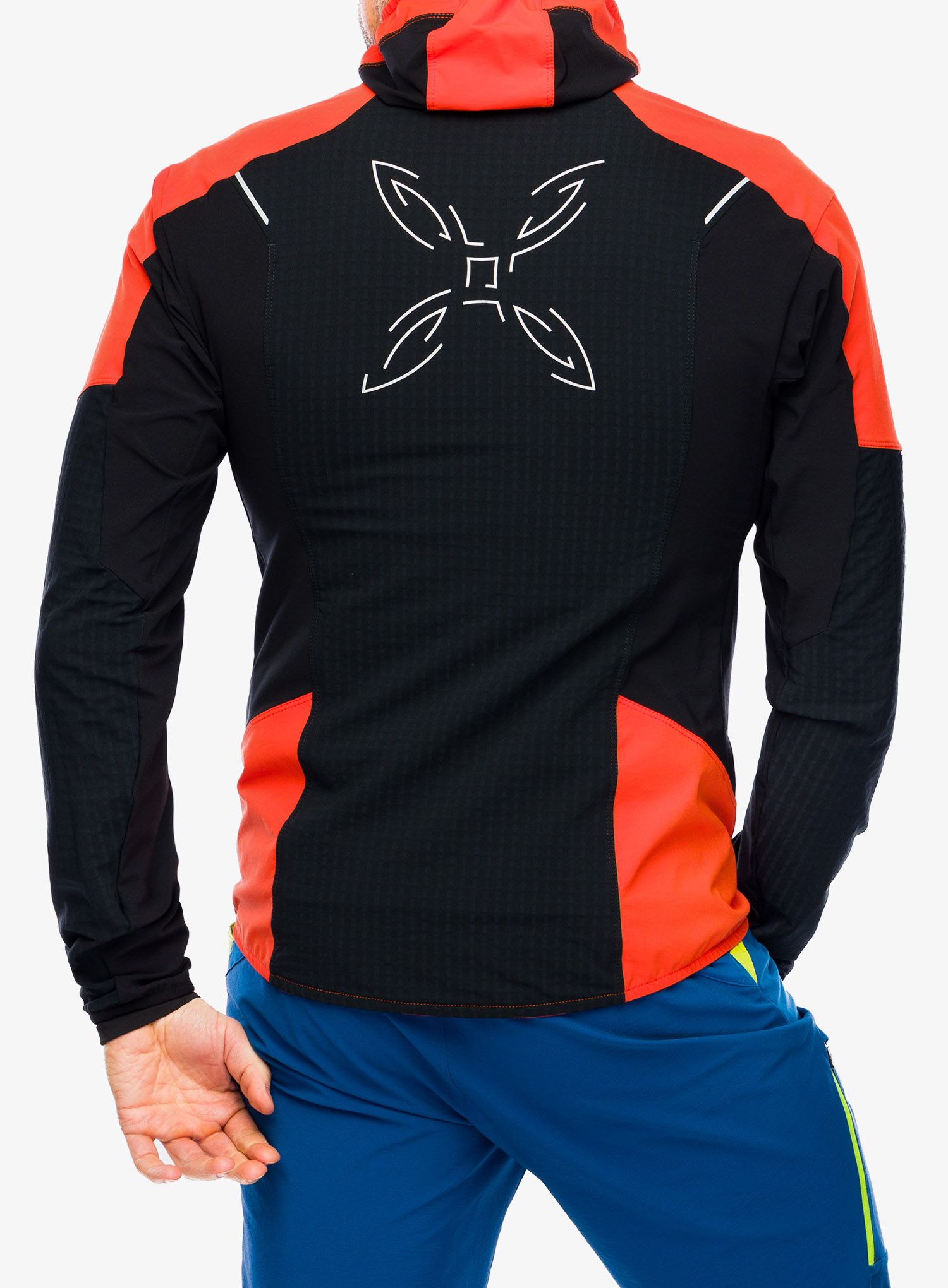 Softshellová bunda Montura Wind Revolution Hoody Jacket - black/bright orange