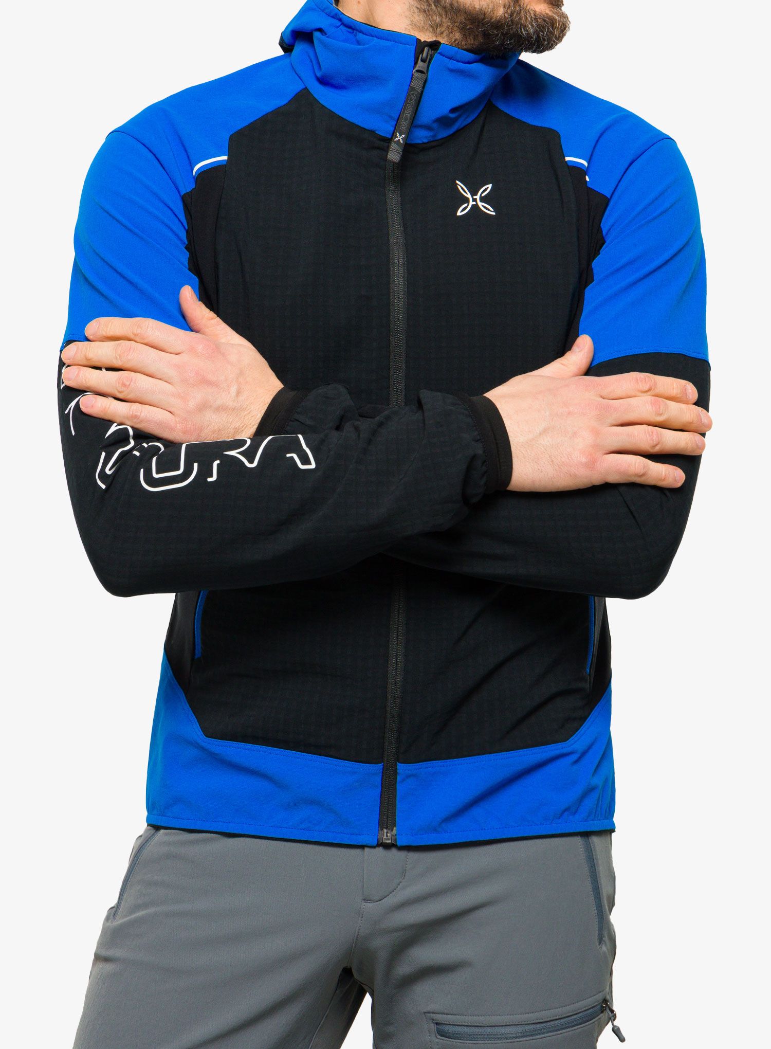 Softshellová bunda Montura Wind Revolution Hoody Jacket - nero/celeste