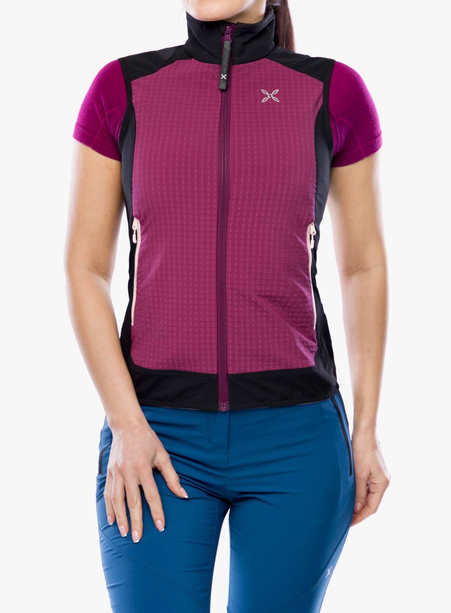 Vesta dámská Montura Wind Revolution Vest - wine red/light rose