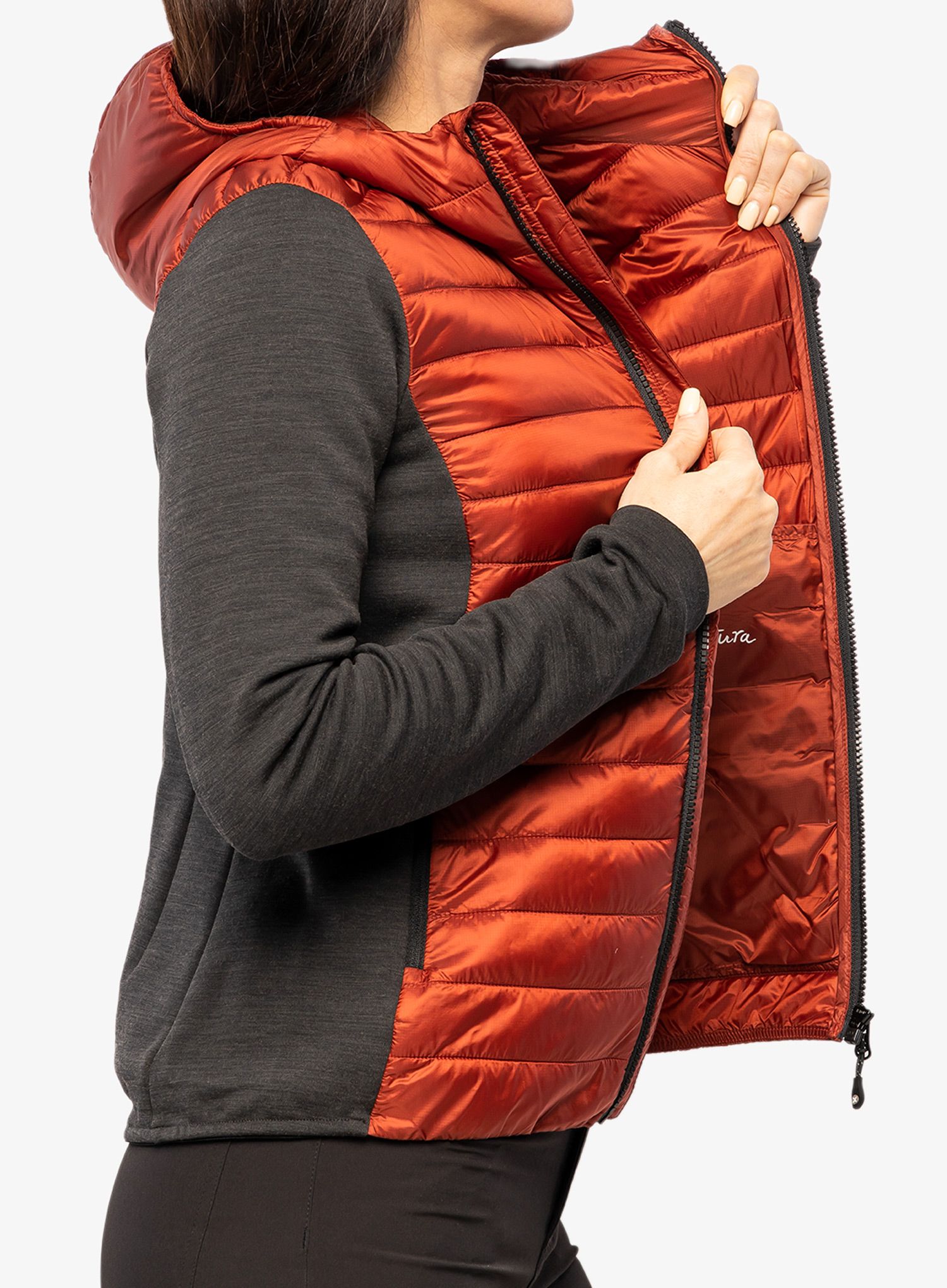 Hybridní bunda dámská Montura Wool Essential Hoody Jacket - tabacco