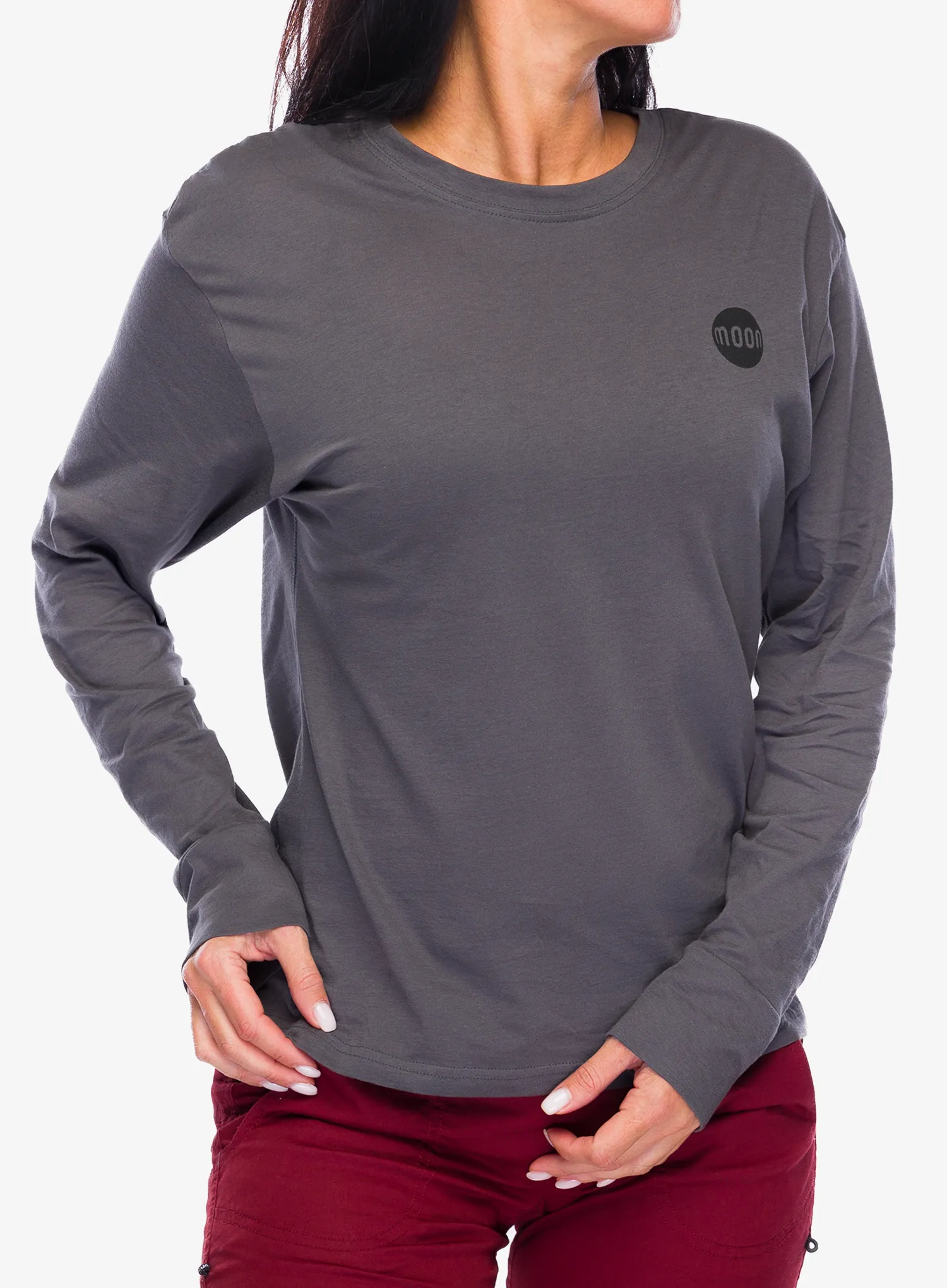 Dámské triko s dlouhým rukávem Moon Climbing Lyra Long Sleeve - granite