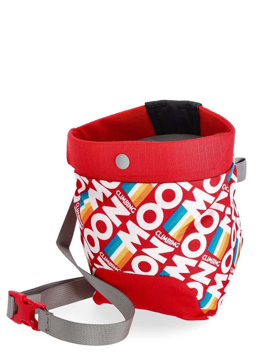 Pytlík na magnézium Moon Climbing Trad Chalk Bag - retro stripe true red