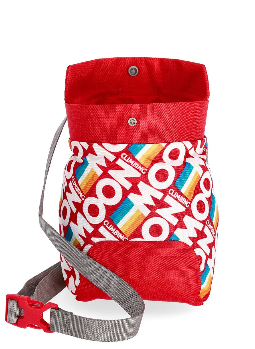 Pytlík na magnézium Moon Climbing Trad Chalk Bag - retro stripe true red