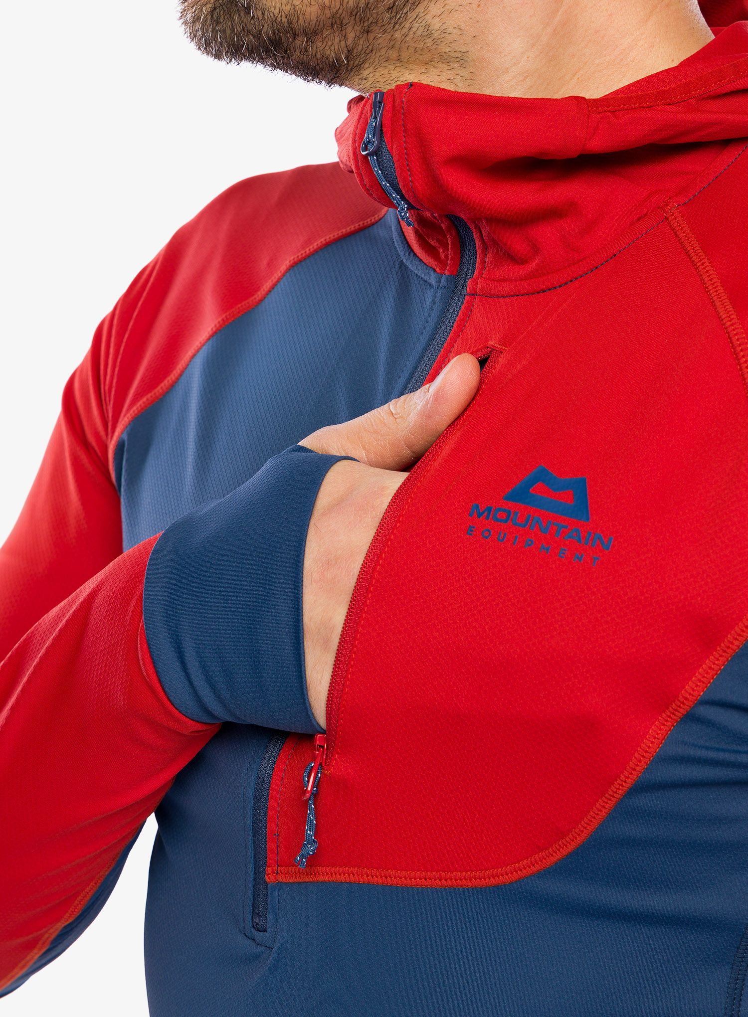 Mikina na lezení Mountain Equipment Aiguille Hooded Top - dusk/red rock