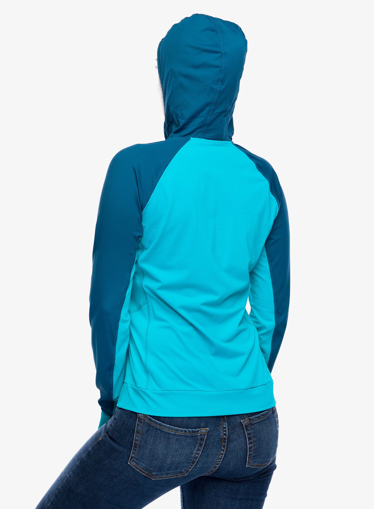 Dámská mikina na lezení Mountain Equipment Aiguille Hooded Top - topaz/majolica blue