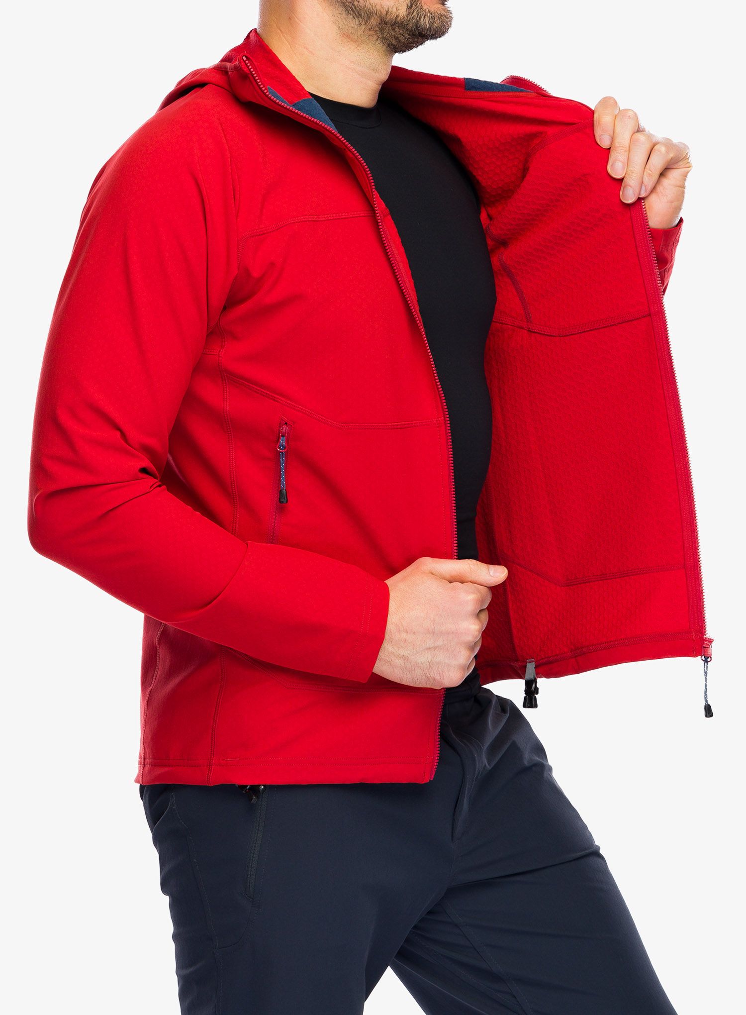 Outdoorova mikina Mountain Equipment Arrow Hooded Jacket - redrock/dusk