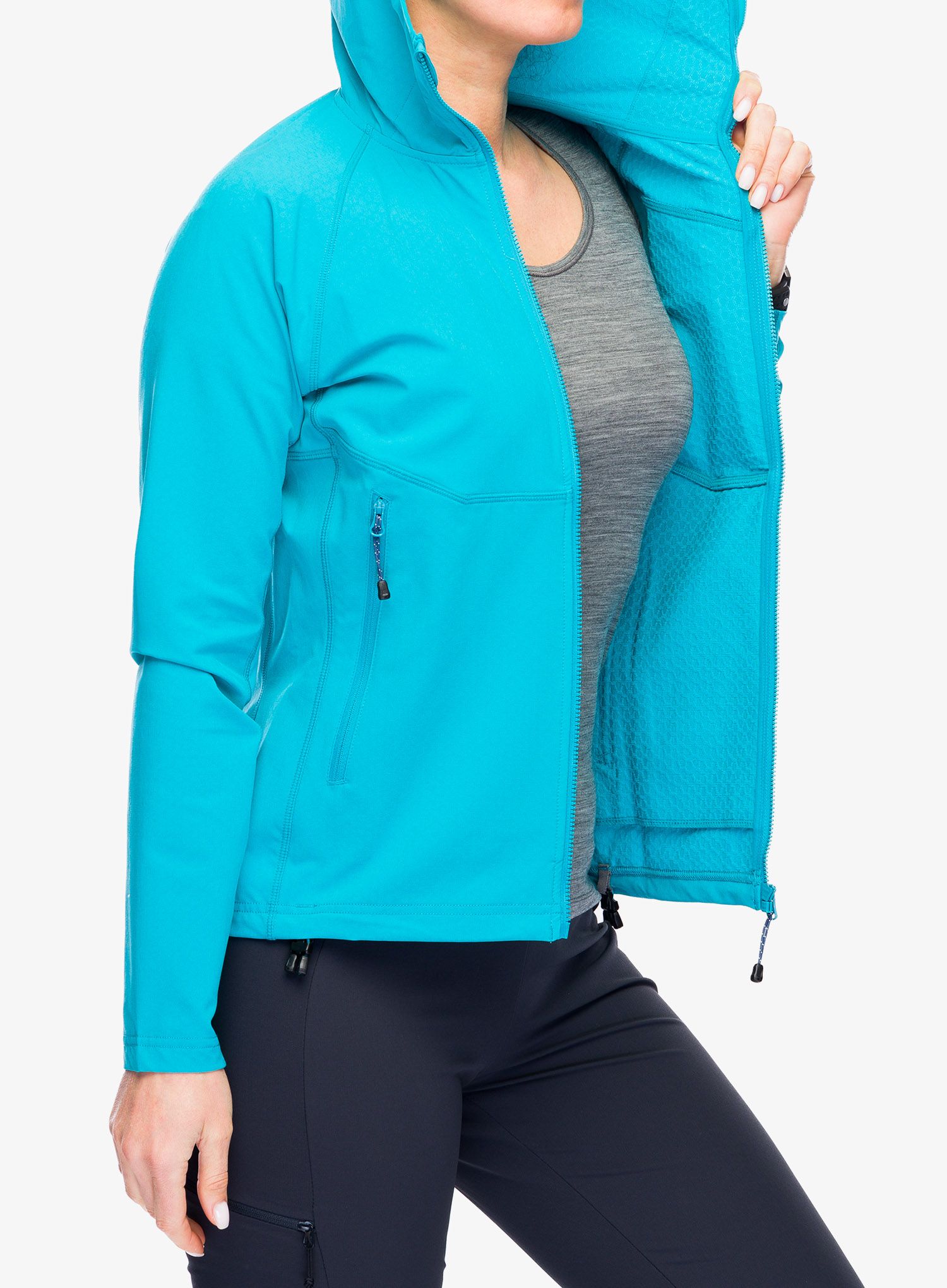 Dámská mikina s kapucí Mountain Equipment Arrow Hooded Jacket - topaz/dusk