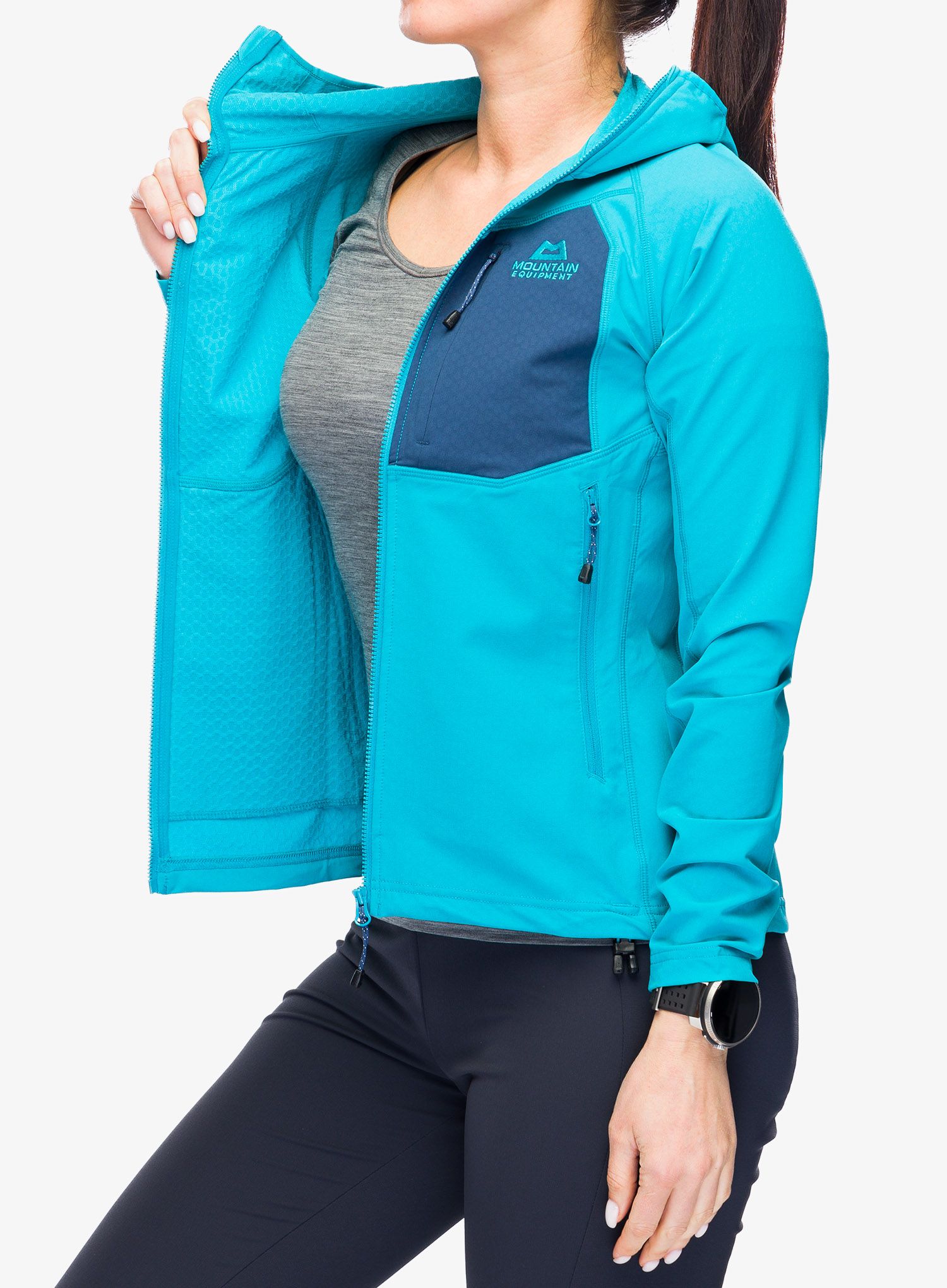 Dámská mikina s kapucí Mountain Equipment Arrow Hooded Jacket - topaz/dusk