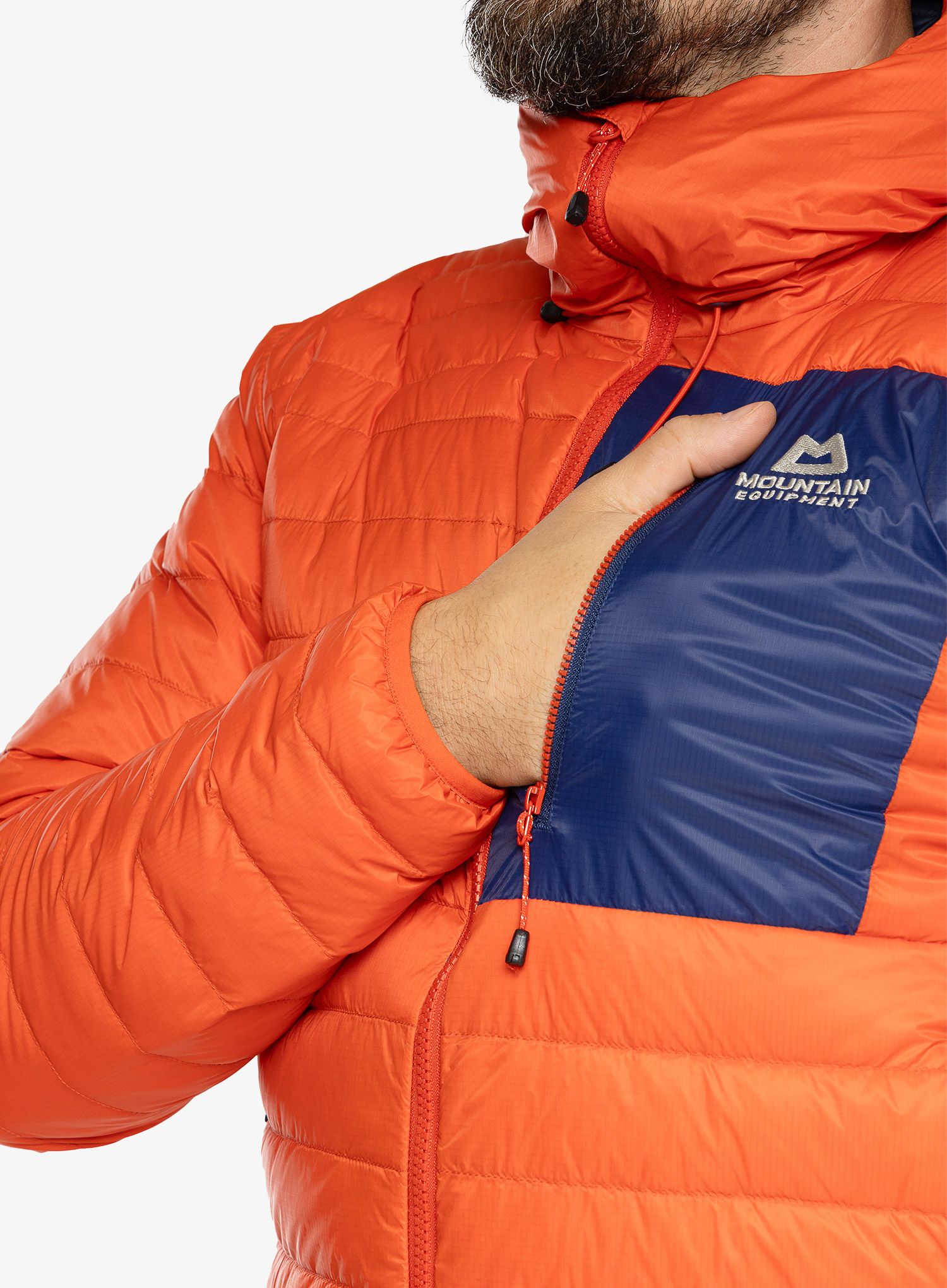 Péřová bunda Mountain Equipment Baltoro Jacket - medieval/magma