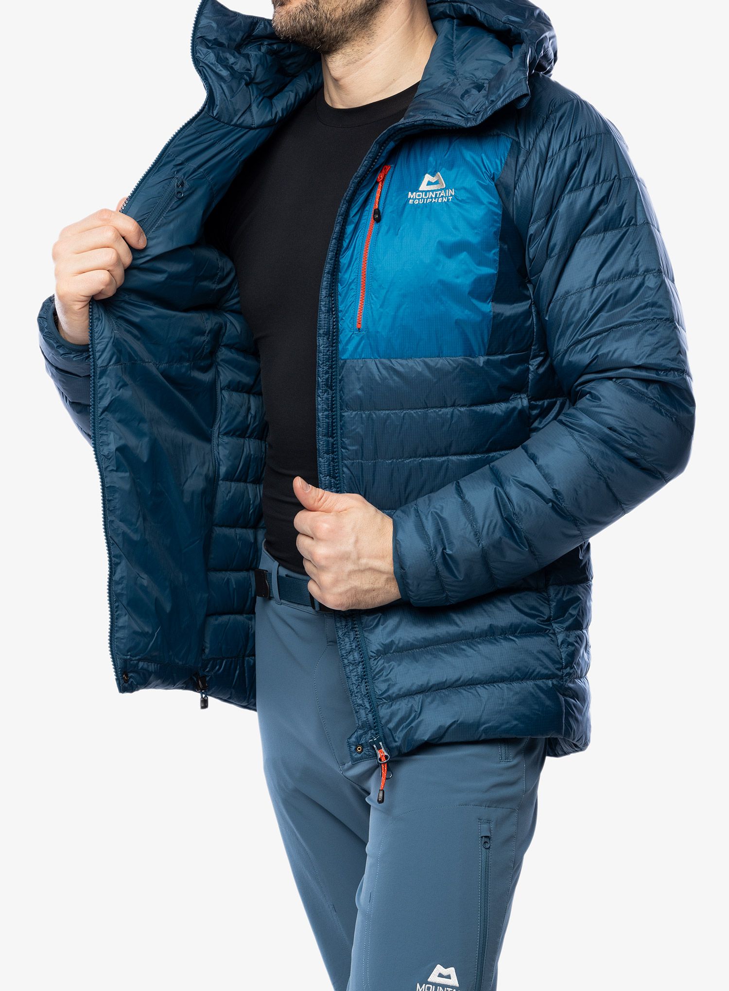 Péřová bunda pánská Mountain Equipment Baltoro Jacket - mykonos/majolica