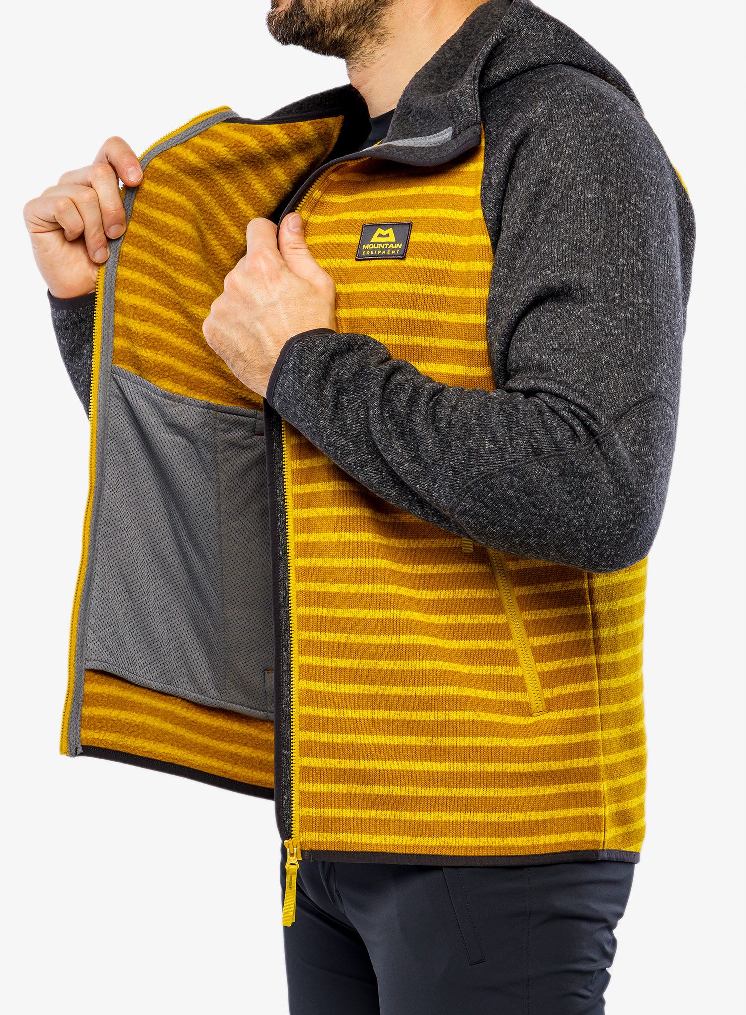 Fleecová bunda Mountain Equipment Dark Days Hooded Jacket- acid stripe/anvil