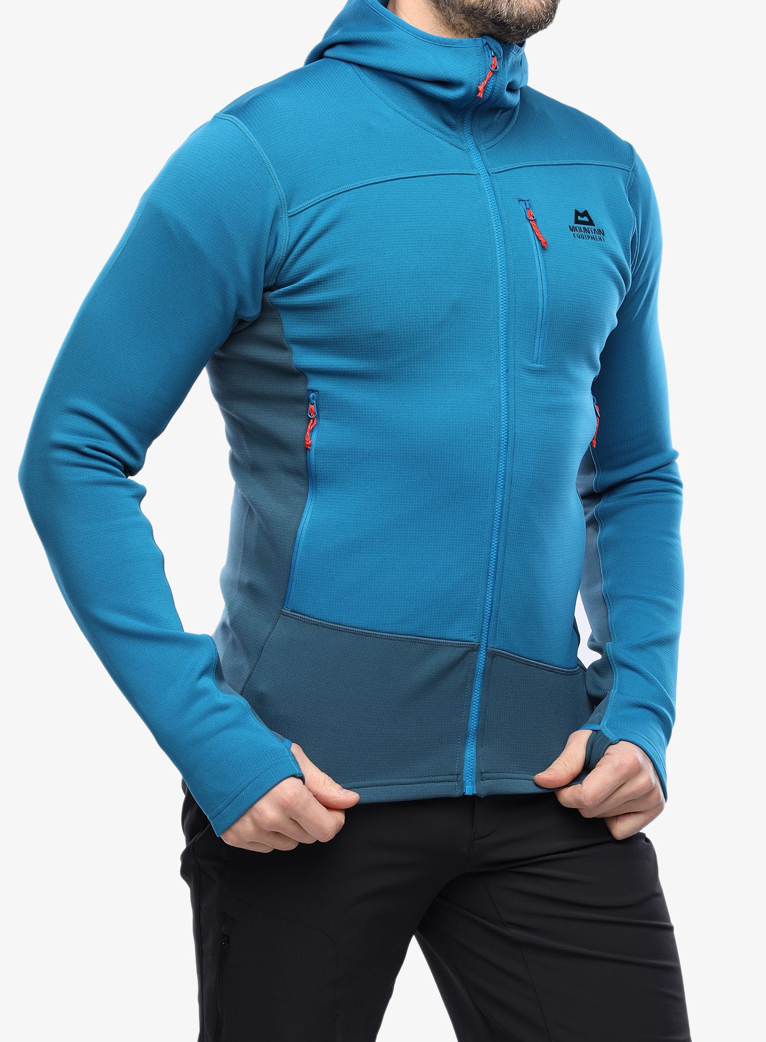 Fleece mikina Mountain Equipment Durian Hooded Jacket - mykonos blue/majolica blue