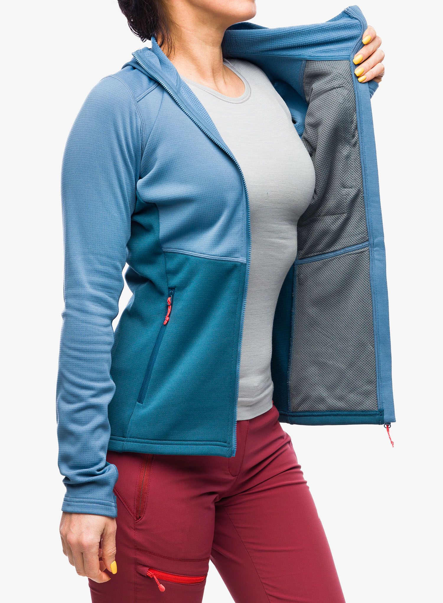 Dámská mikina Mountain Equipment Durian Hooded Jacket - stellar blue/majolica blue