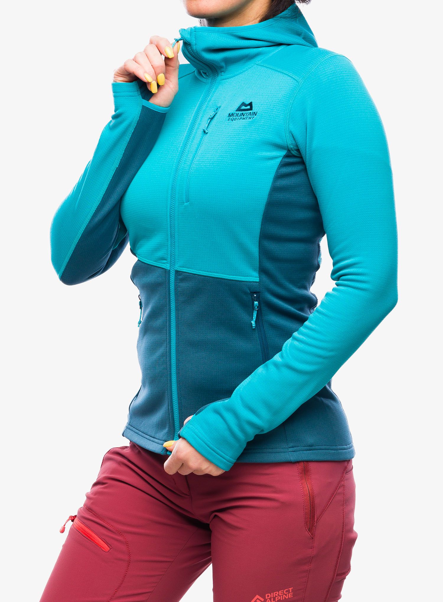 Dámská mikina s kapucí Mountain Equipment Durian Hooded Jacket - topaz/majolica blue
