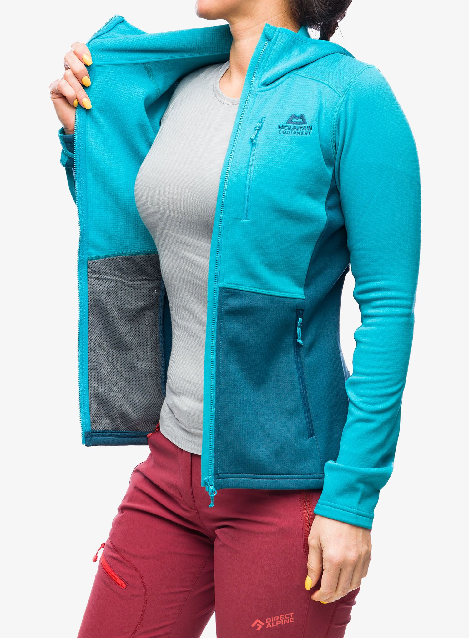 Dámská mikina s kapucí Mountain Equipment Durian Hooded Jacket - topaz/majolica blue