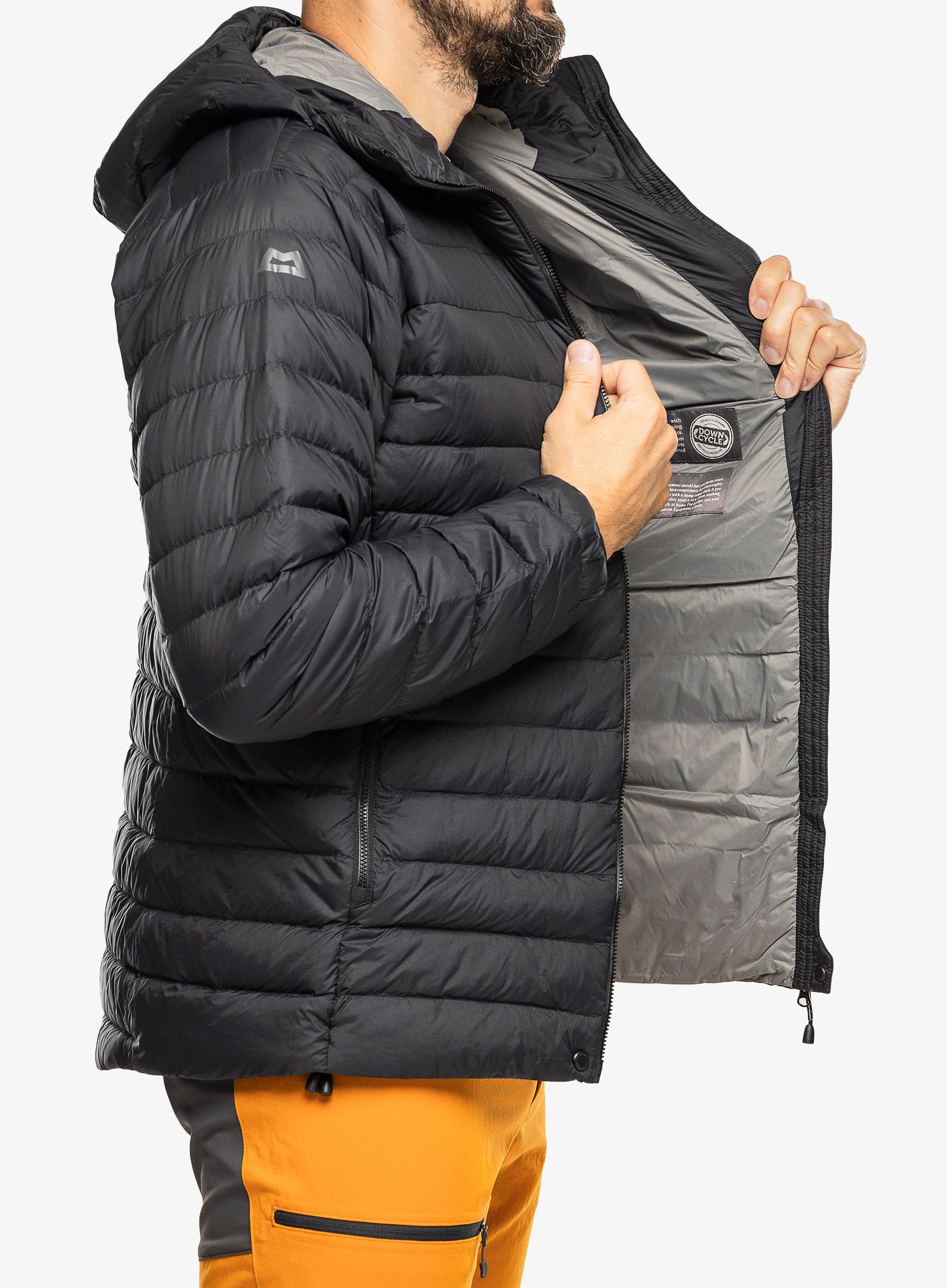 Péřová bunda Mountain Equipment Earthrise Hooded Jacket - black/black