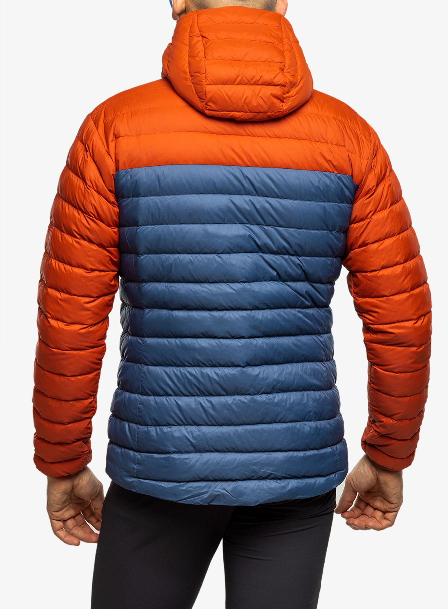 Péřová bunda Mountain Equipment Earthrise Hooded Jacket - dusk/redrock
