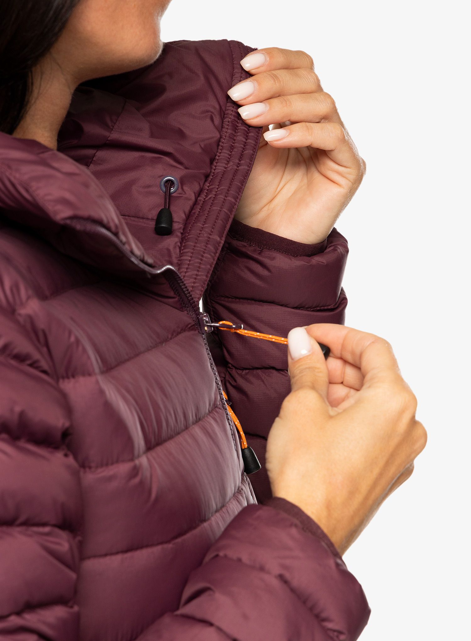 Dámská péřová bunda Mountain Equipment Earthrise Hooded Jacket - raisin