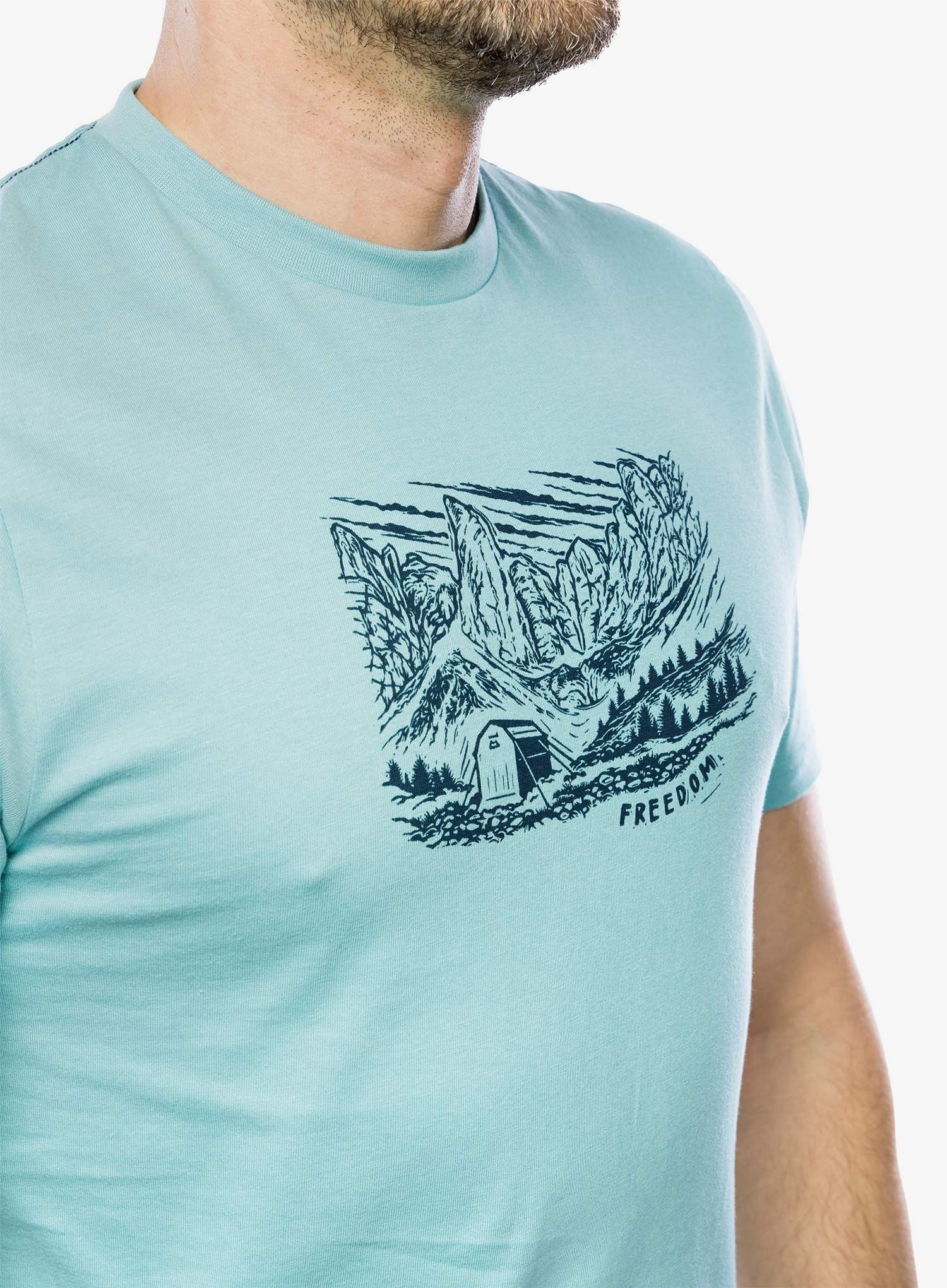 Tričko s potiskem Mountain Equipment Freedom Tee - nile blue