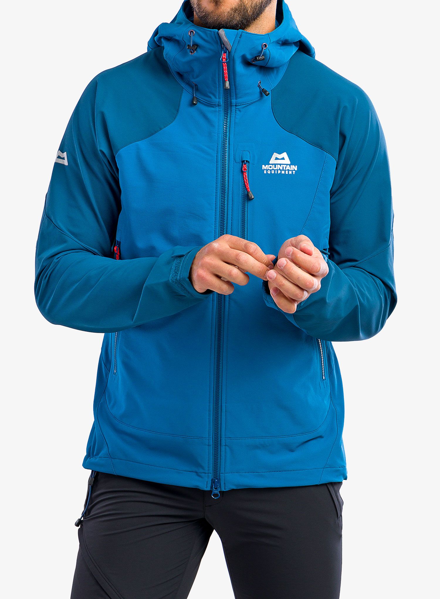 Softshellová bunda Mountain Equipment Frontier Hooded Jacket - alto/majolica