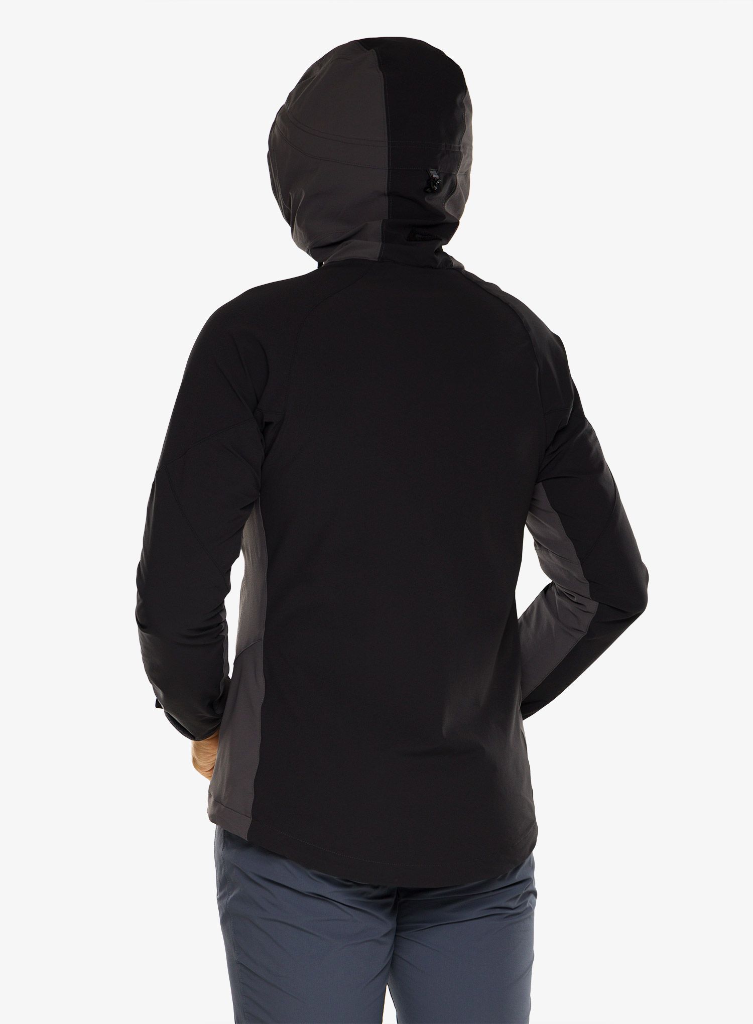 Softshellová bunda Mountain Equipment Frontier Hooded Jacket - anvil grey/black
