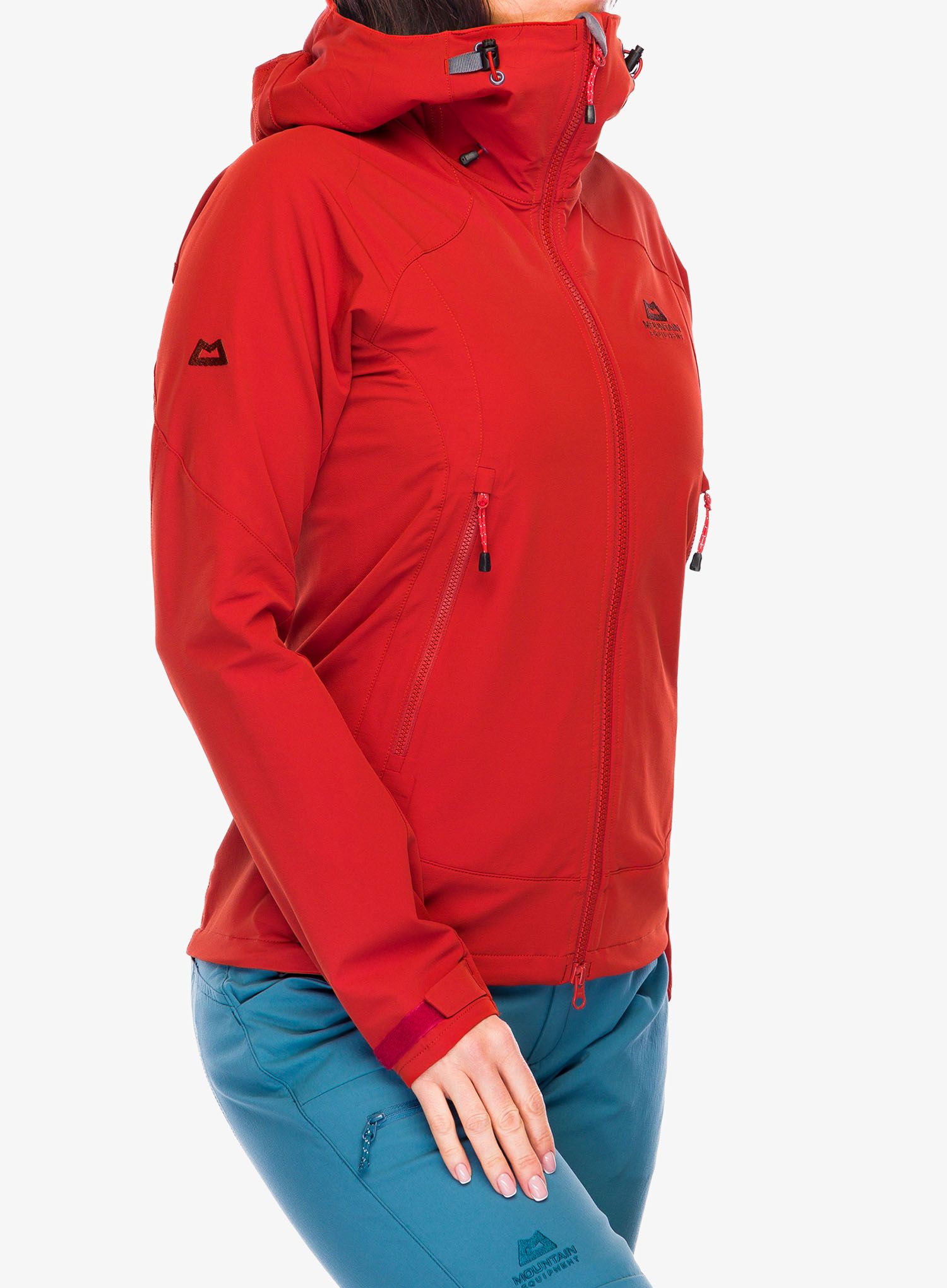 Softshellová bunda dámská Mountain Equipment Frontier Hooded Jacket - atlas red