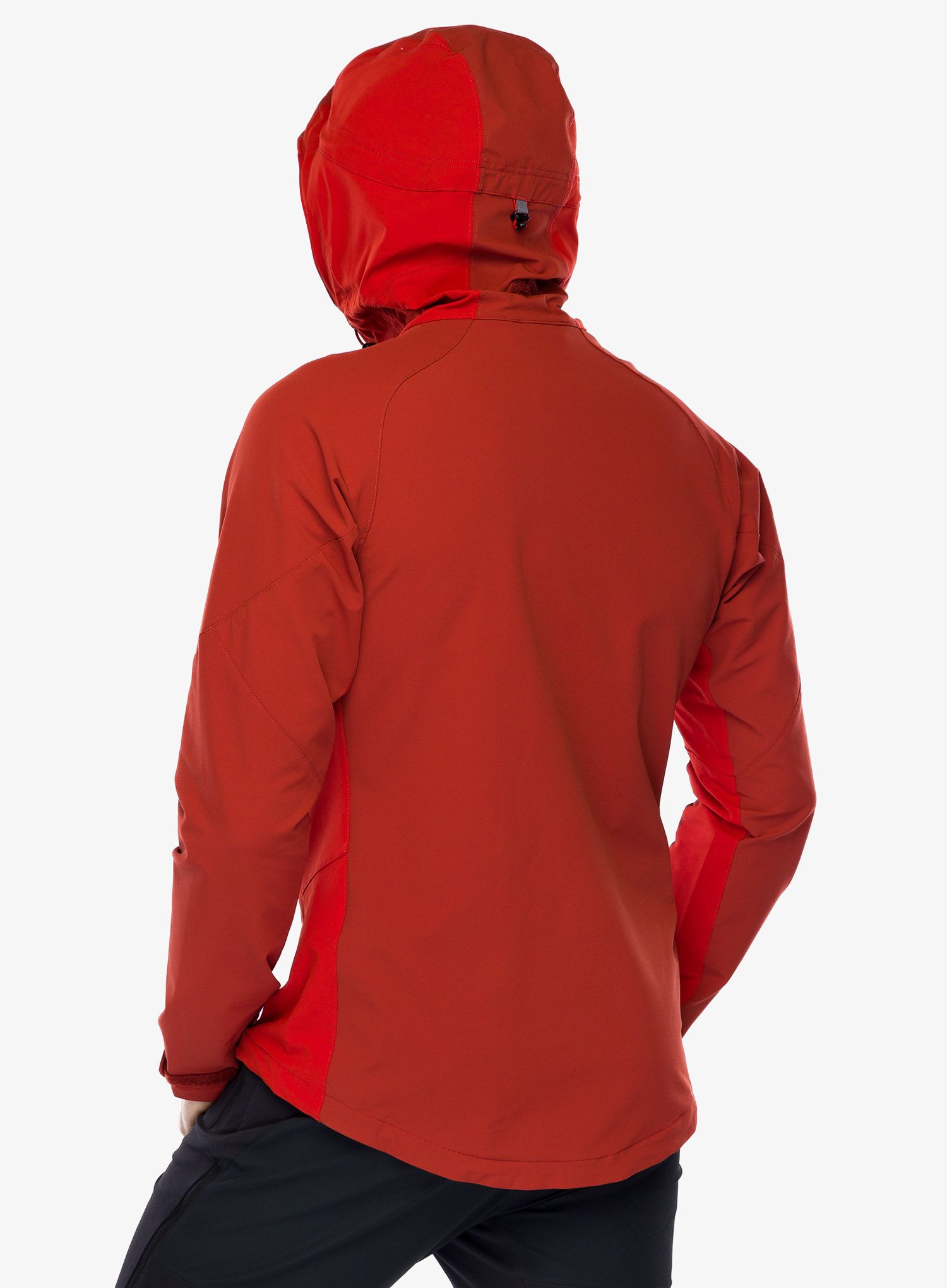 Softshellová bunda Mountain Equipment Frontier Hooded Jacket - atlas red/burnt henna