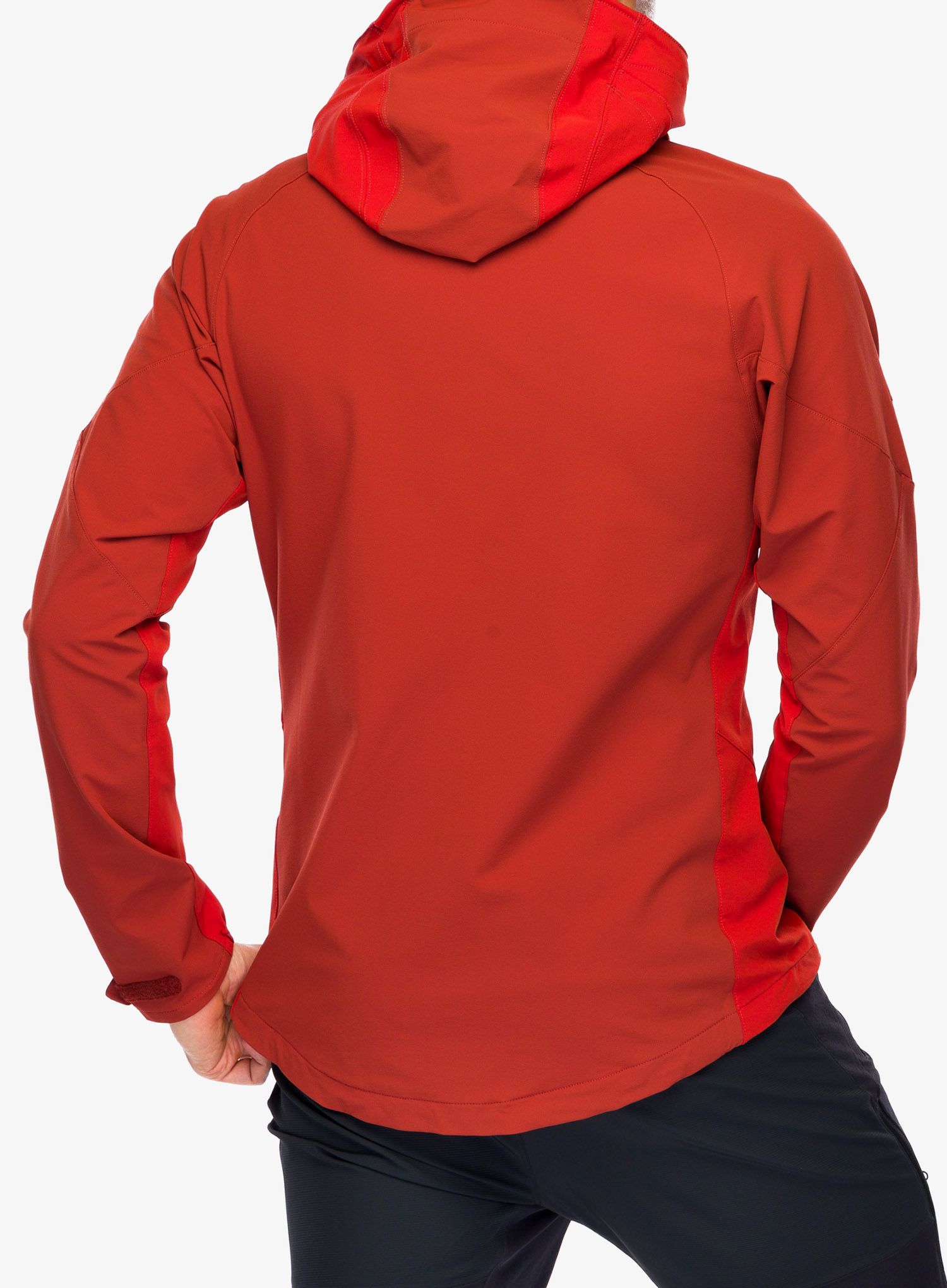 Softshellová bunda Mountain Equipment Frontier Hooded Jacket - atlas red/burnt henna