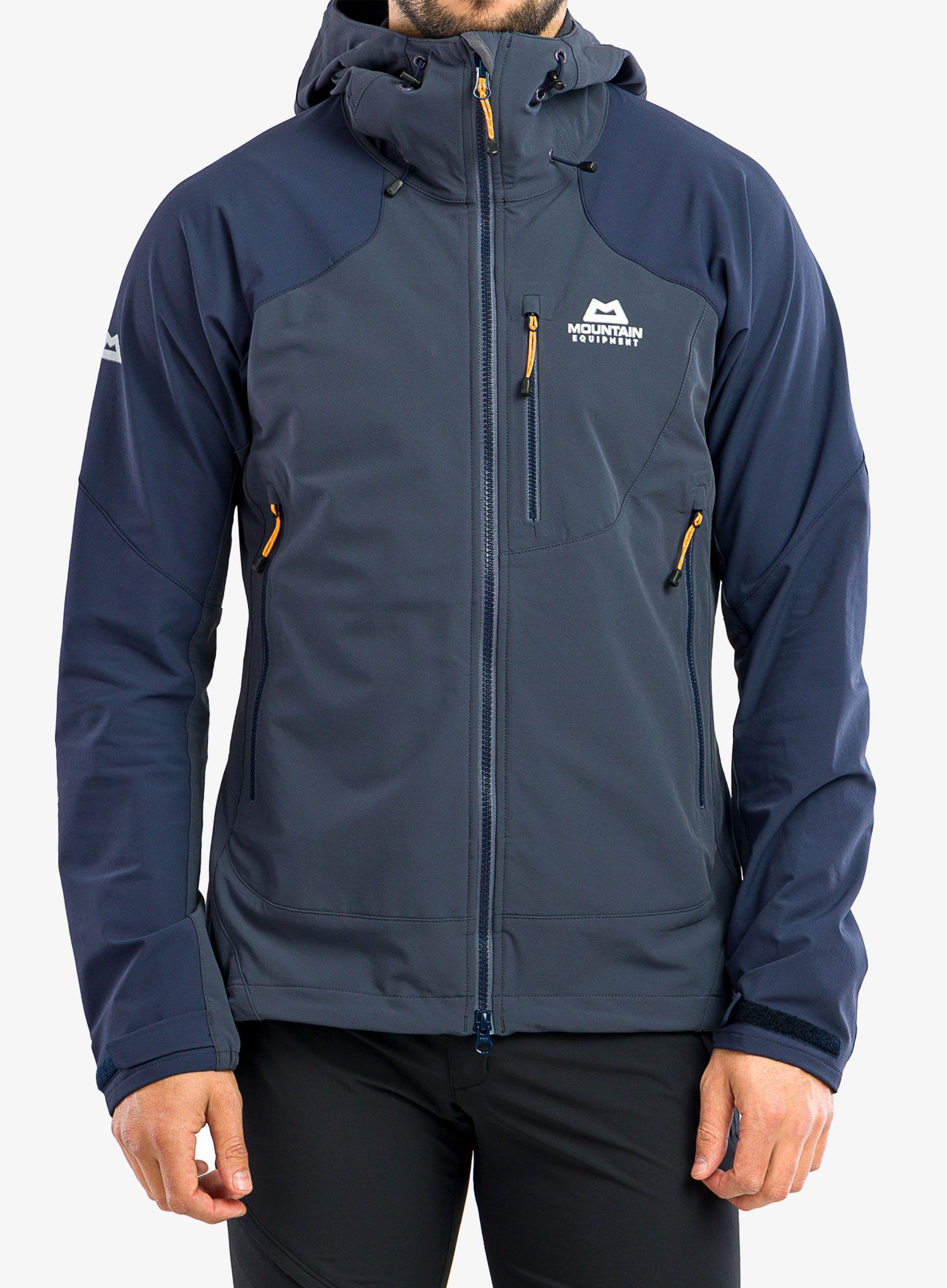 Softshellová bunda Mountain Equipment Frontier Hooded Jacket - ombre blue/cosmos